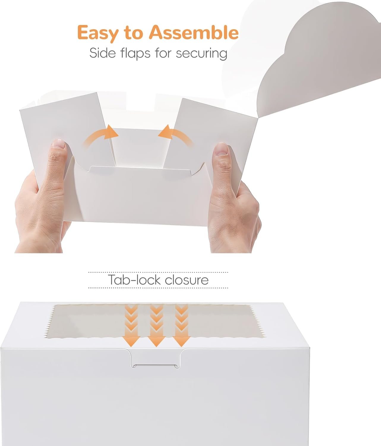 Cajas de pastel pequeñas de 8 pulgadas con ventana, 4 unidades de cajas de repostería con bases para pastel y etiquetas personalizadas, caja para cupcakes ideal para cumpleaños, fiestas, bodas, Día de la Madre, Día de San Valentín y Navidad. Fábrica de soluciones para marca blanca.