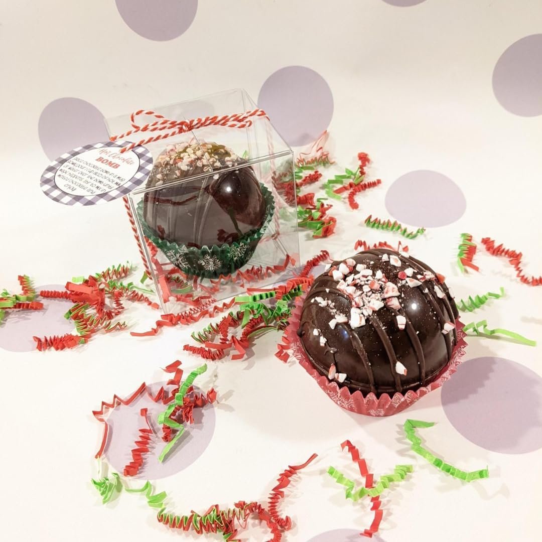 Logo Personalizado Cajas de Favor Transparentes 3x3x3 Pulgadas para Bombas de Chocolate y Pasteles Pequeños, Marca Blanca, Proveedor.