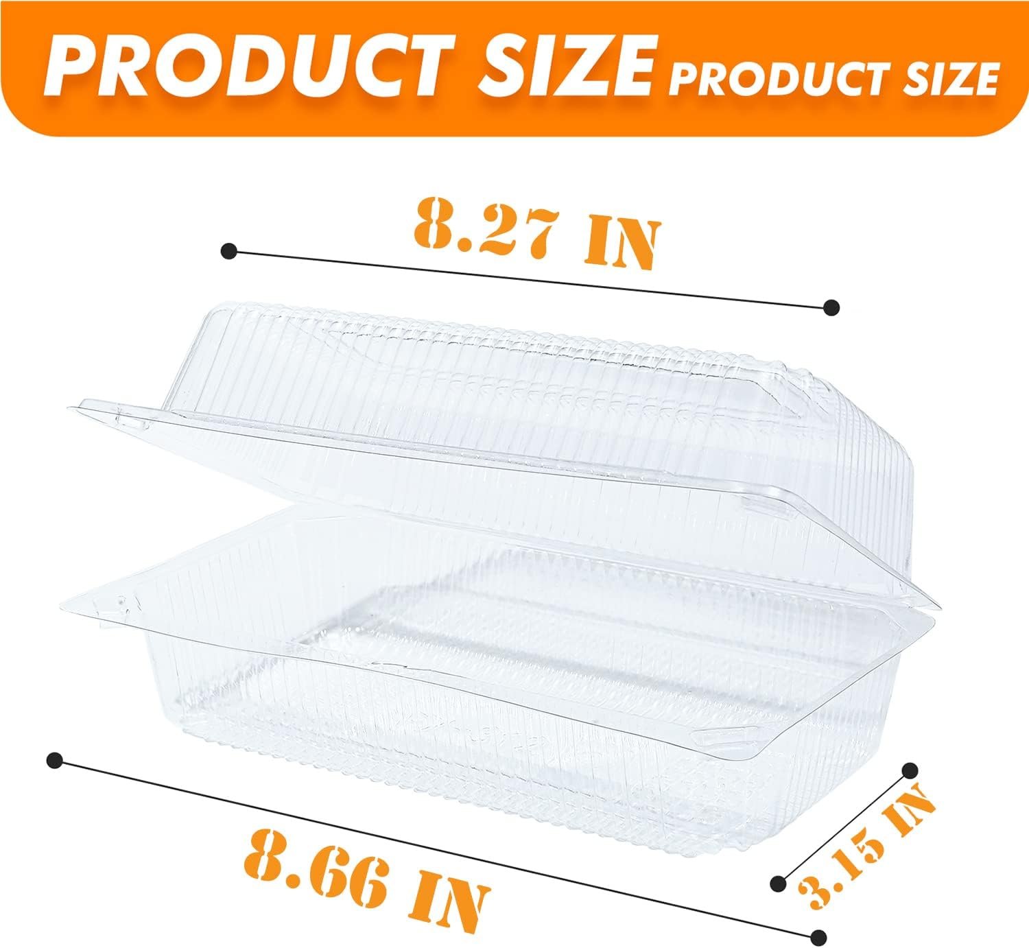 Logo Personalizado Contenedores de Plástico Transparentes Desechables, Envases Clamshell para Postres con Tapa, Adecuados para Ensaladas, Pastas y Sándwiches (8.66x5.12x3.15 in) - Proveedor de Marca Blanca. Logo Personalizado Contenedores de Plástico Transparentes Desechables, Envases Clamshell para Postres con Tapa, Adecuados para Ensaladas, Pastas y Sándwiches (8.66x5.12x3.15 in) - Proveedor de Marca Blanca.