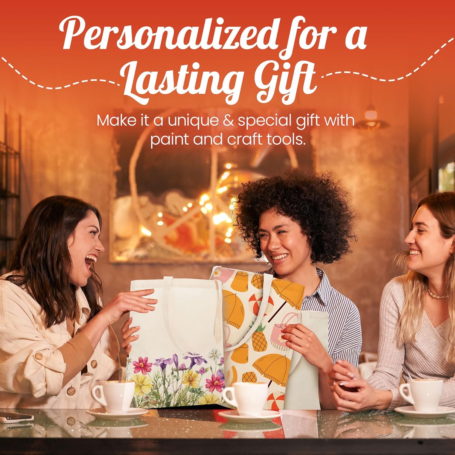 Bolsa de Tela Reusable 50-Pack con Logo Personalizado - Tote Ligera Mediana para Compras, Proyectos de DIY, Manualidades y Bordado, Fábrica de Bolsas Personalizadas