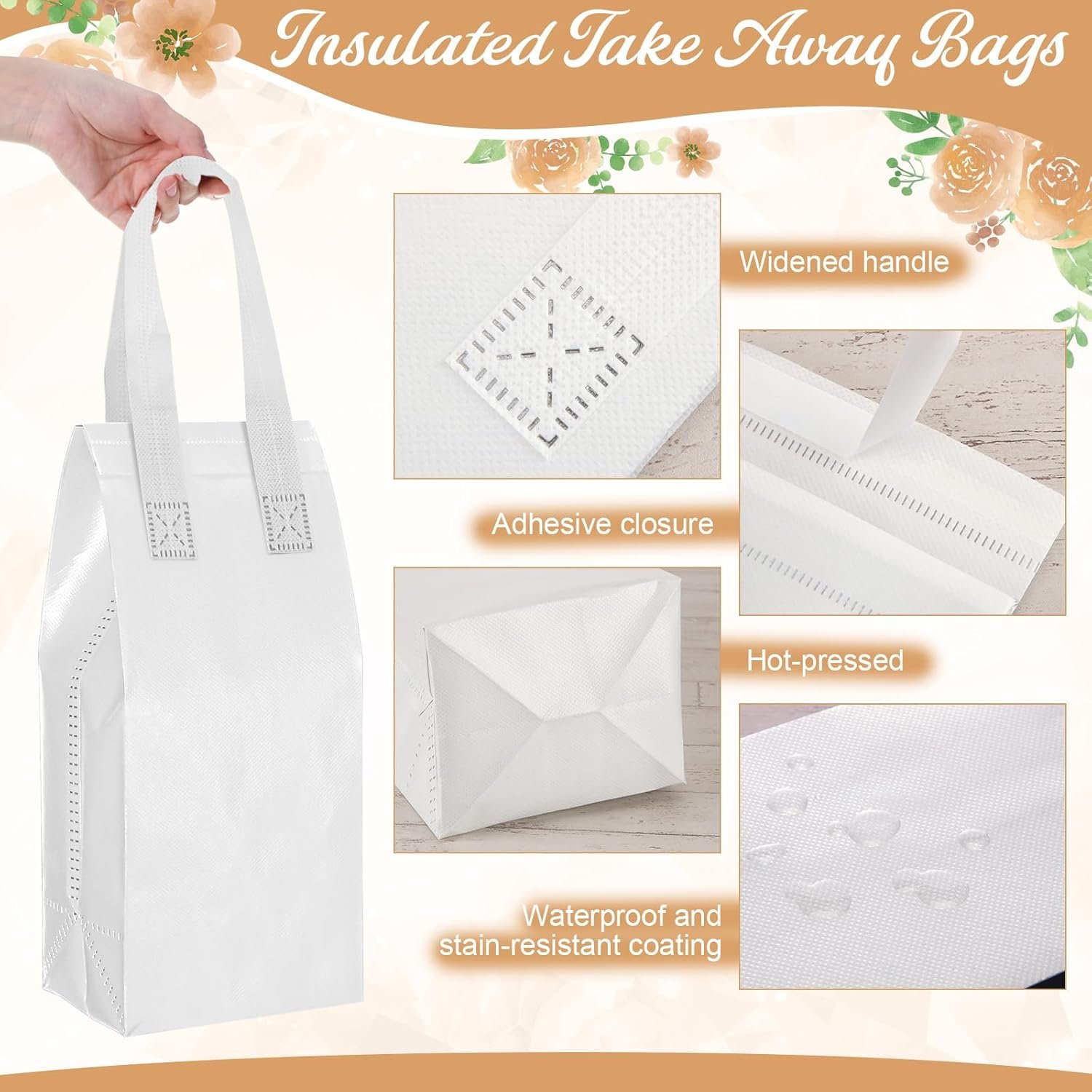 Bolsas de Almuerzo Desechables con Aislamiento para Llevar, Personalizadas con Logo, 100 Piezas para Comida, Café, Té, Mariscos Frescos, 4.7 x 11 x 4 Pulgadas, Ideal para Restaurantes y Supermercados, Proveedor de Calidad Bolsas de Almuerzo Desechables con Aislamiento para Llevar, Personalizadas con Logo, 100 Piezas para Comida, Café, Té, Mariscos Frescos, 4.7 x 11 x 4 Pulgadas, Ideal para Restaurantes y Supermercados, Proveedor de Calidad