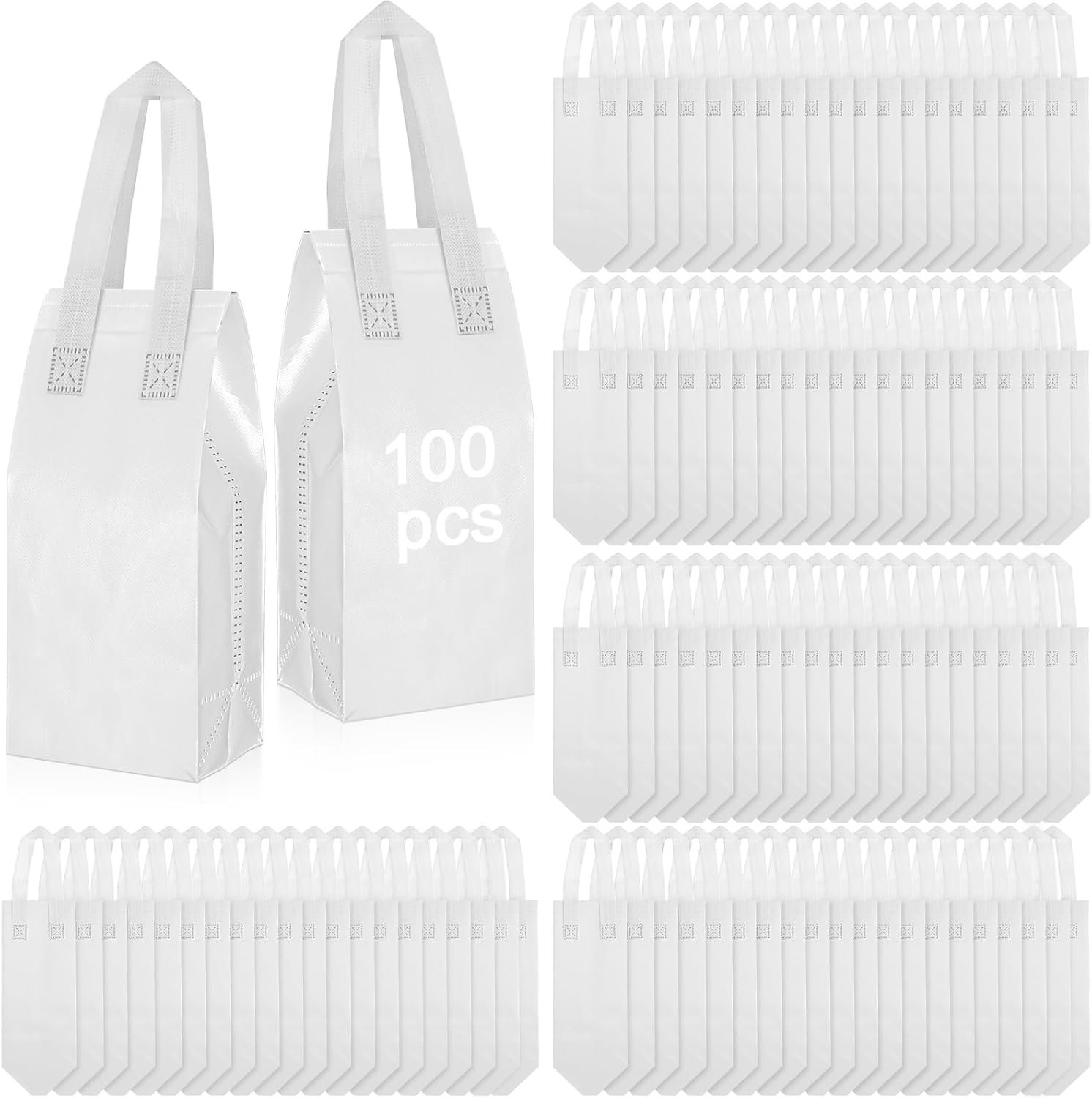 Bolsas de Almuerzo Desechables con Aislamiento para Llevar, Personalizadas con Logo, 100 Piezas para Comida, Café, Té, Mariscos Frescos, 4.7 x 11 x 4 Pulgadas, Ideal para Restaurantes y Supermercados, Proveedor de Calidad