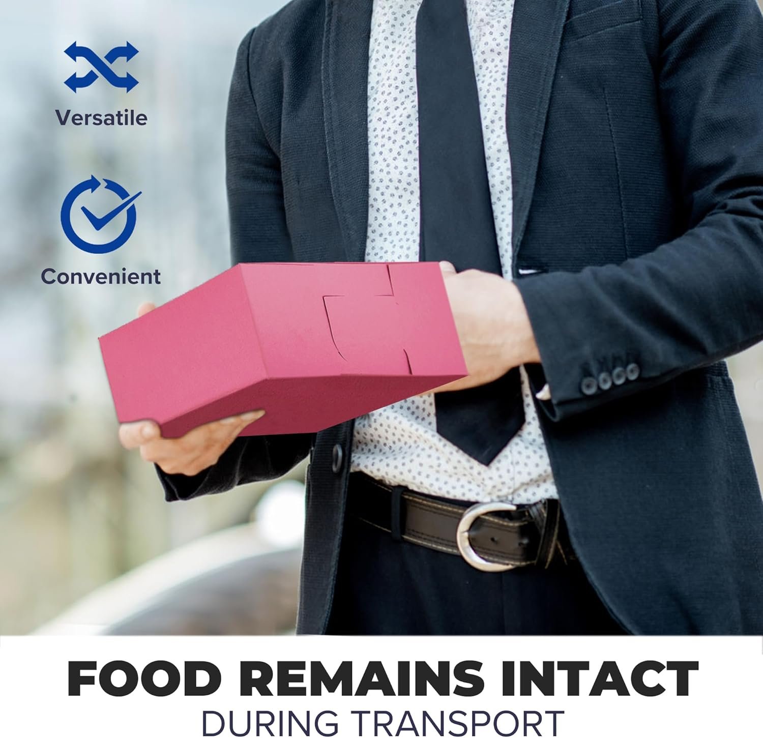 Cajas de pastelería rosas 8x8x4 [25 unidades] con logo personalizado para cupcakes, postres, galletas y dulces, ideal para empaques de panaderías y productos horneados caseros, fabricadas por un proveedor confiable.