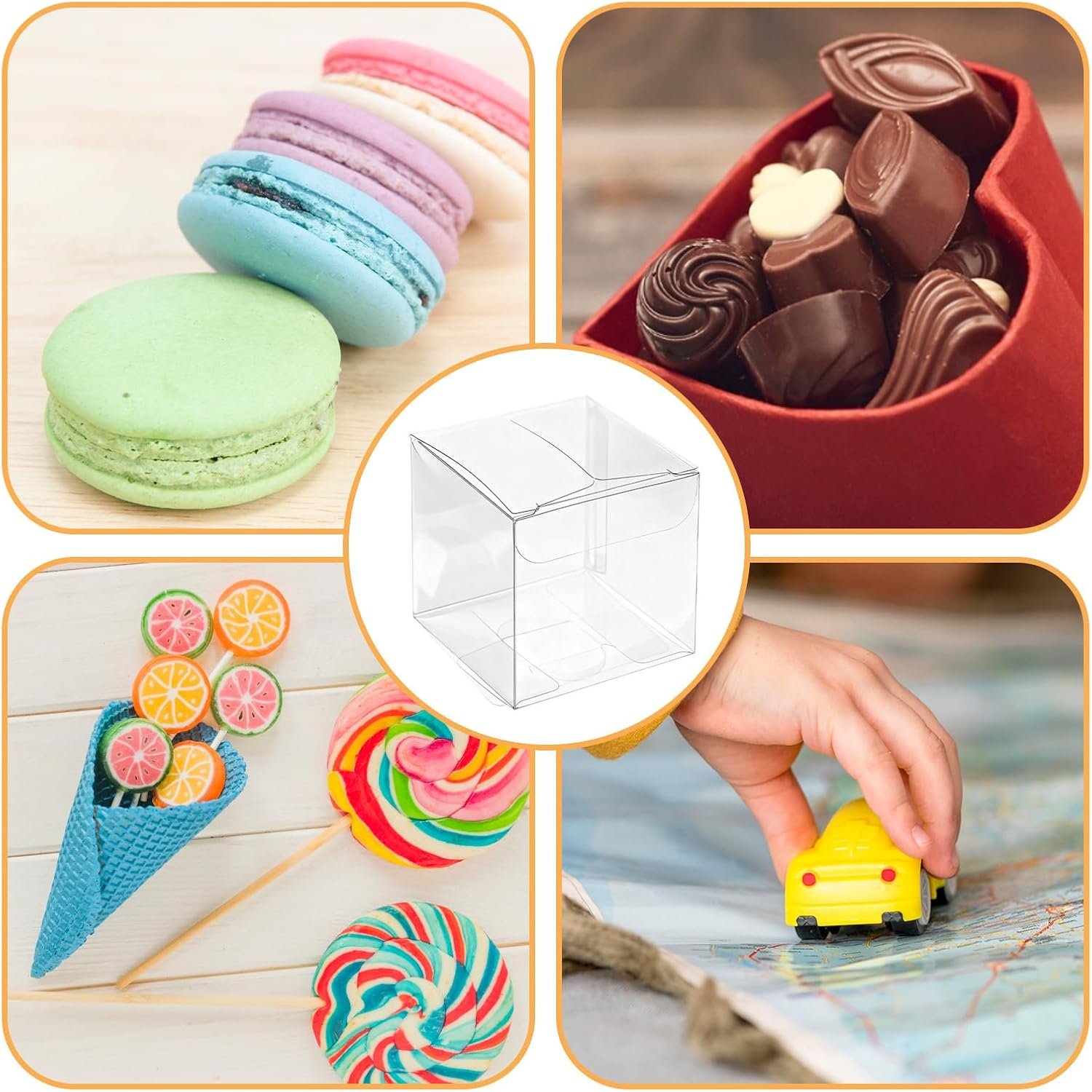 Cajas de favor transparentes 200 Pack con cintas, 2 x 2 x 2 pulgadas, recipientes pequeños para dulces y regalos de macarrón, personalización con logo, ideales para bodas, baby showers, cumpleaños y fiestas, proveedor confiable. Cajas de favor transparentes 200 Pack con cintas, 2 x 2 x 2 pulgadas, recipientes pequeños para dulces y regalos de macarrón, personalización con logo, ideales para bodas, baby showers, cumpleaños y fiestas, proveedor confiable.