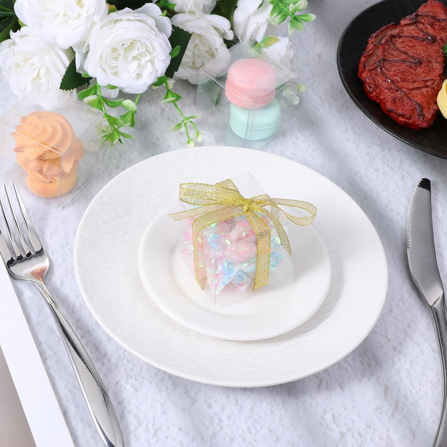 Cajas de favor transparentes 200 Pack con cintas, 2 x 2 x 2 pulgadas, recipientes pequeños para dulces y regalos de macarrón, personalización con logo, ideales para bodas, baby showers, cumpleaños y fiestas, proveedor confiable. Cajas de favor transparentes 200 Pack con cintas, 2 x 2 x 2 pulgadas, recipientes pequeños para dulces y regalos de macarrón, personalización con logo, ideales para bodas, baby showers, cumpleaños y fiestas, proveedor confiable.