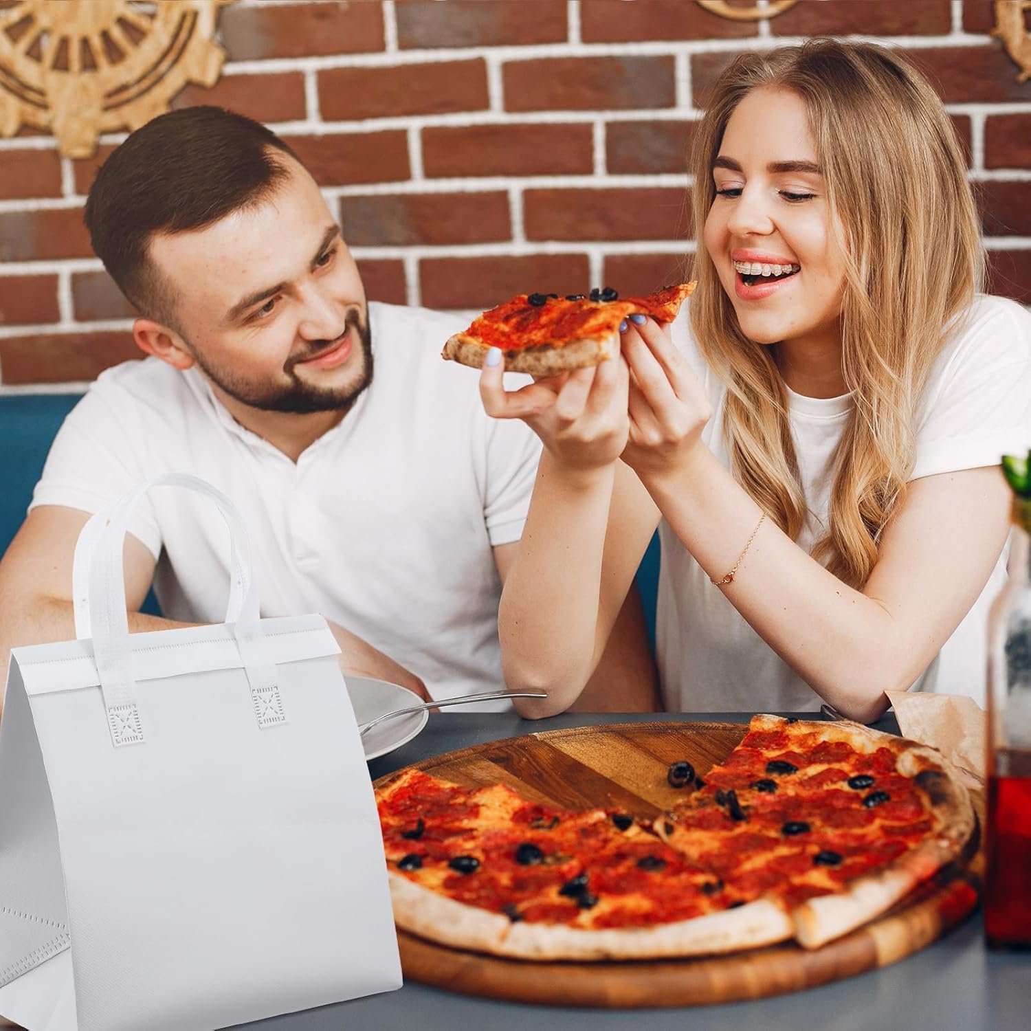 Bolsas Térmicas para Comida con Logo Personalizado, 50 Pcs para Café, Leche, Té, Comida Caliente y Fría, Mariscos Frescos, Refrigeración, Entrega de Pizza, Marca Blanca para Restaurantes y Negocios, Proveedor de Calidad.