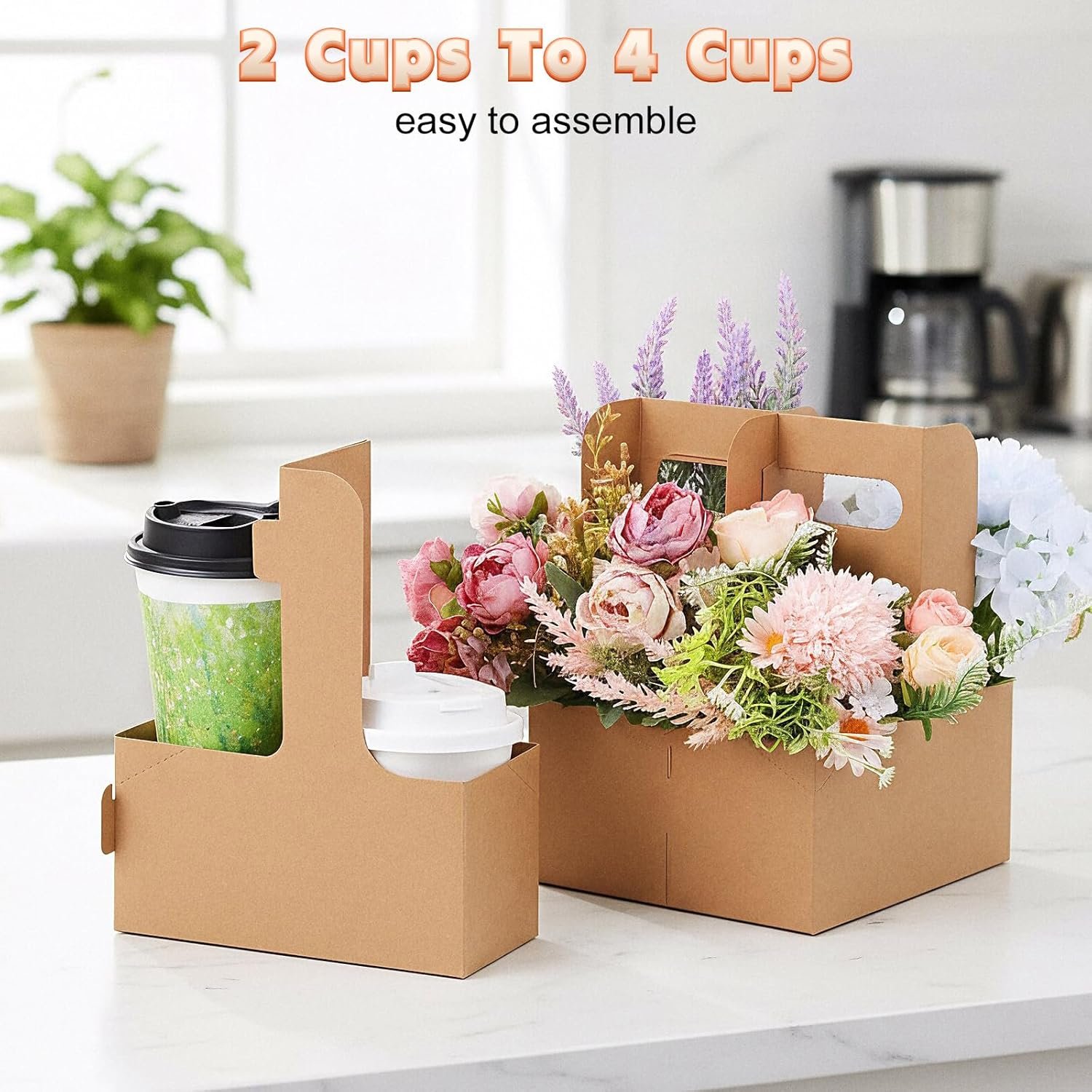 Logo Personalizado Soporte de Bebidas de Cartón desechable para 2 o 4 Tazas con Asas, ideal para bebidas frías o calientes, servicio de comida para llevar en café Producto de Marca Blanca de nuestro Proveedor. Logo Personalizado Soporte de Bebidas de Cartón desechable para 2 o 4 Tazas con Asas, ideal para bebidas frías o calientes, servicio de comida para llevar en café Producto de Marca Blanca de nuestro Proveedor.