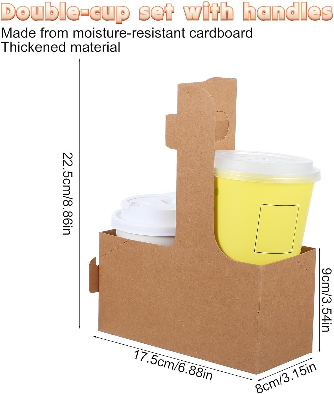 Logo Personalizado Soporte de Bebidas de Cartón desechable para 2 o 4 Tazas con Asas, ideal para bebidas frías o calientes, servicio de comida para llevar en café Producto de Marca Blanca de nuestro Proveedor. Logo Personalizado Soporte de Bebidas de Cartón desechable para 2 o 4 Tazas con Asas, ideal para bebidas frías o calientes, servicio de comida para llevar en café Producto de Marca Blanca de nuestro Proveedor.