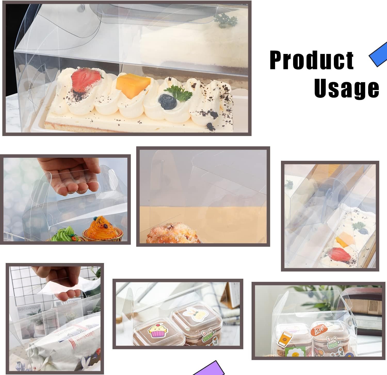 Caja de regalo de pastel clara de 15 unidades con logo personalizado, ideal para fiestas, postres, galletas y dulces, marca blanca, tamaño 6.3