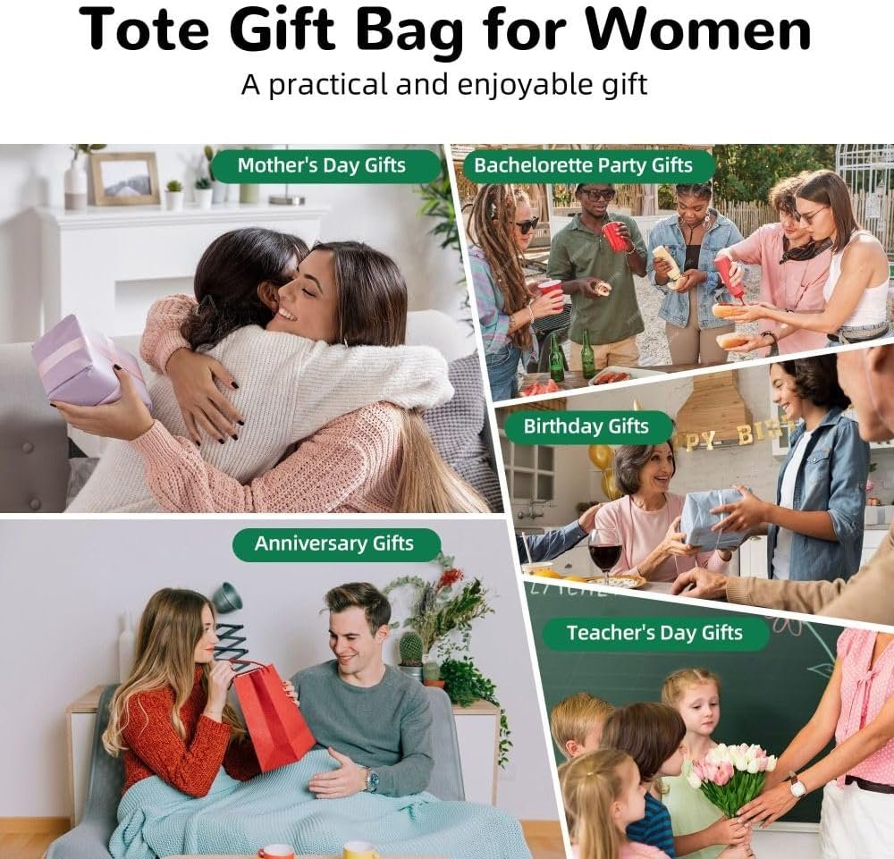 Bolsas de Tote Personalizadas con Logo, Bolsa de Regalo Personalizada con Foto y Nombre, Ideal para Cumpleaños - Proveedor de Fábrica