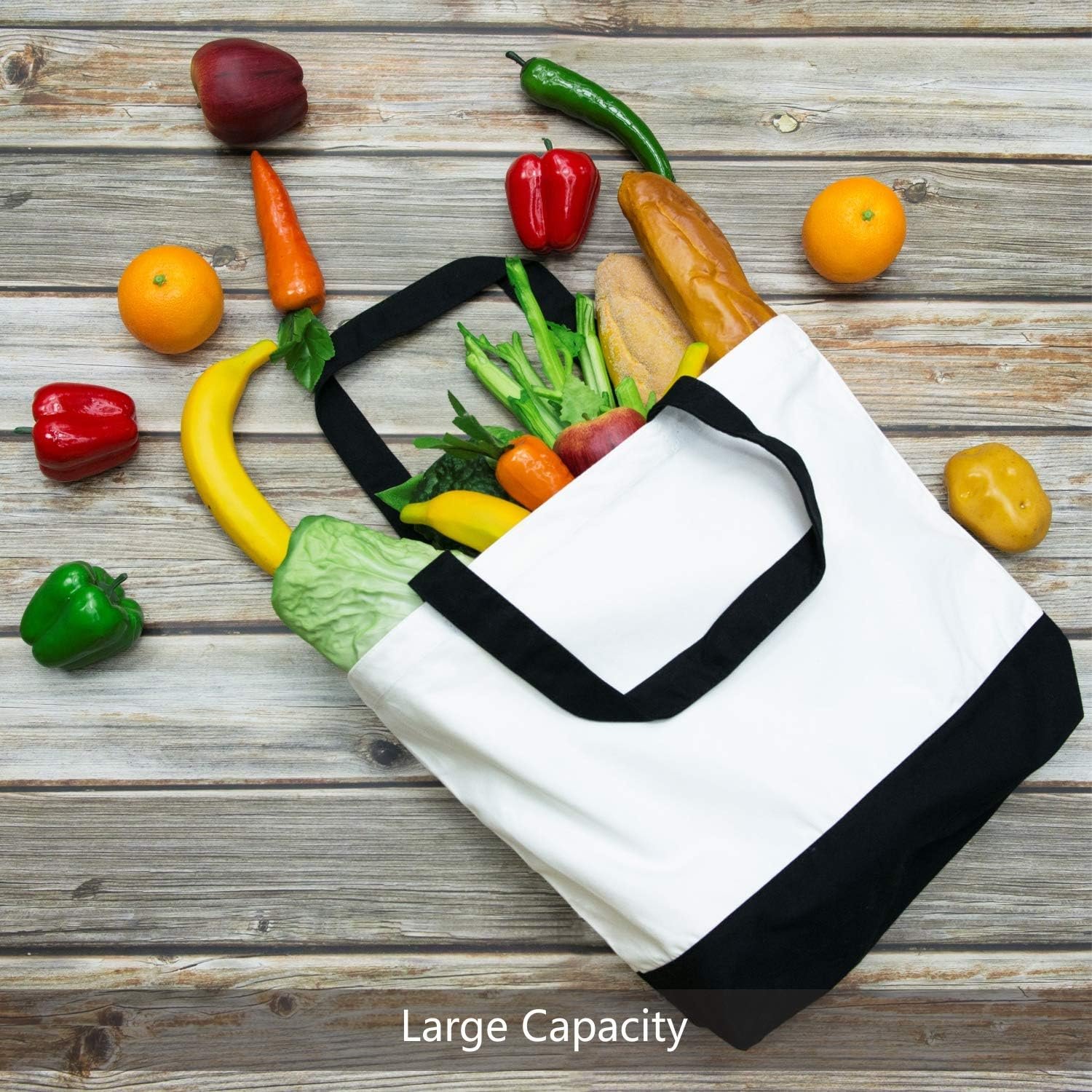 Logo Personalizado Bolsa de Tela de Algodón Grande Reusable de 12 oz, Bolsa de Compras de Dos Tonos, Ideal para Manualidades y DIY, Marca Blanca, Fábrica suministro Pack de 1. Logo Personalizado Bolsa de Tela de Algodón Grande Reusable de 12 oz, Bolsa de Compras de Dos Tonos, Ideal para Manualidades y DIY, Marca Blanca, Fábrica suministro Pack de 1.