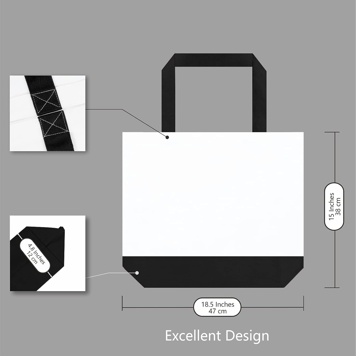 Logo Personalizado Bolsa de Tela de Algodón Grande Reusable de 12 oz, Bolsa de Compras de Dos Tonos, Ideal para Manualidades y DIY, Marca Blanca, Fábrica suministro Pack de 1. Logo Personalizado Bolsa de Tela de Algodón Grande Reusable de 12 oz, Bolsa de Compras de Dos Tonos, Ideal para Manualidades y DIY, Marca Blanca, Fábrica suministro Pack de 1.