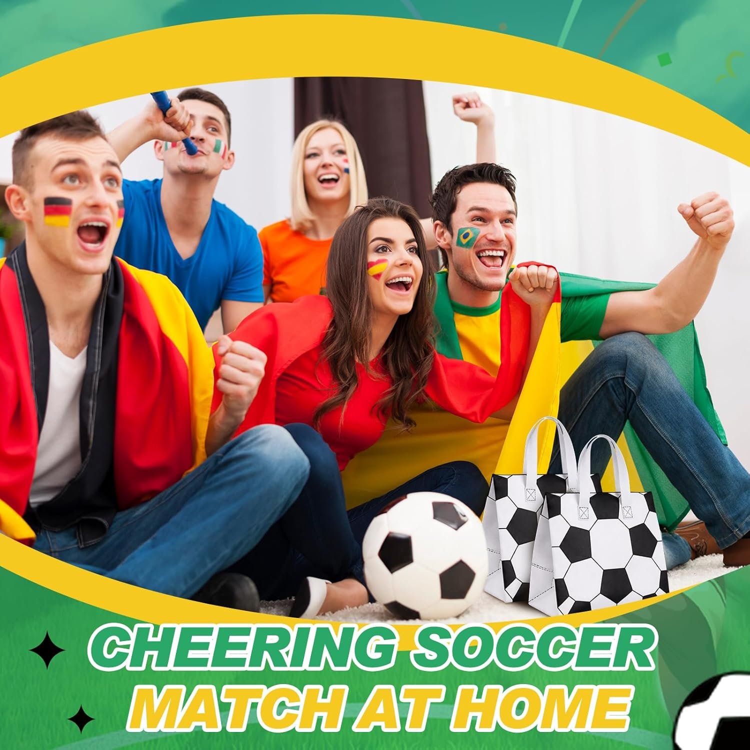 Bolsas térmicas personalizadas de fútbol para entrega de comida, 50 piezas, ideales para galletas, panadería, alimentos fríos y calientes, bolsas para llevar de fiesta y catering, Marca Blanca, proveedor confiable.