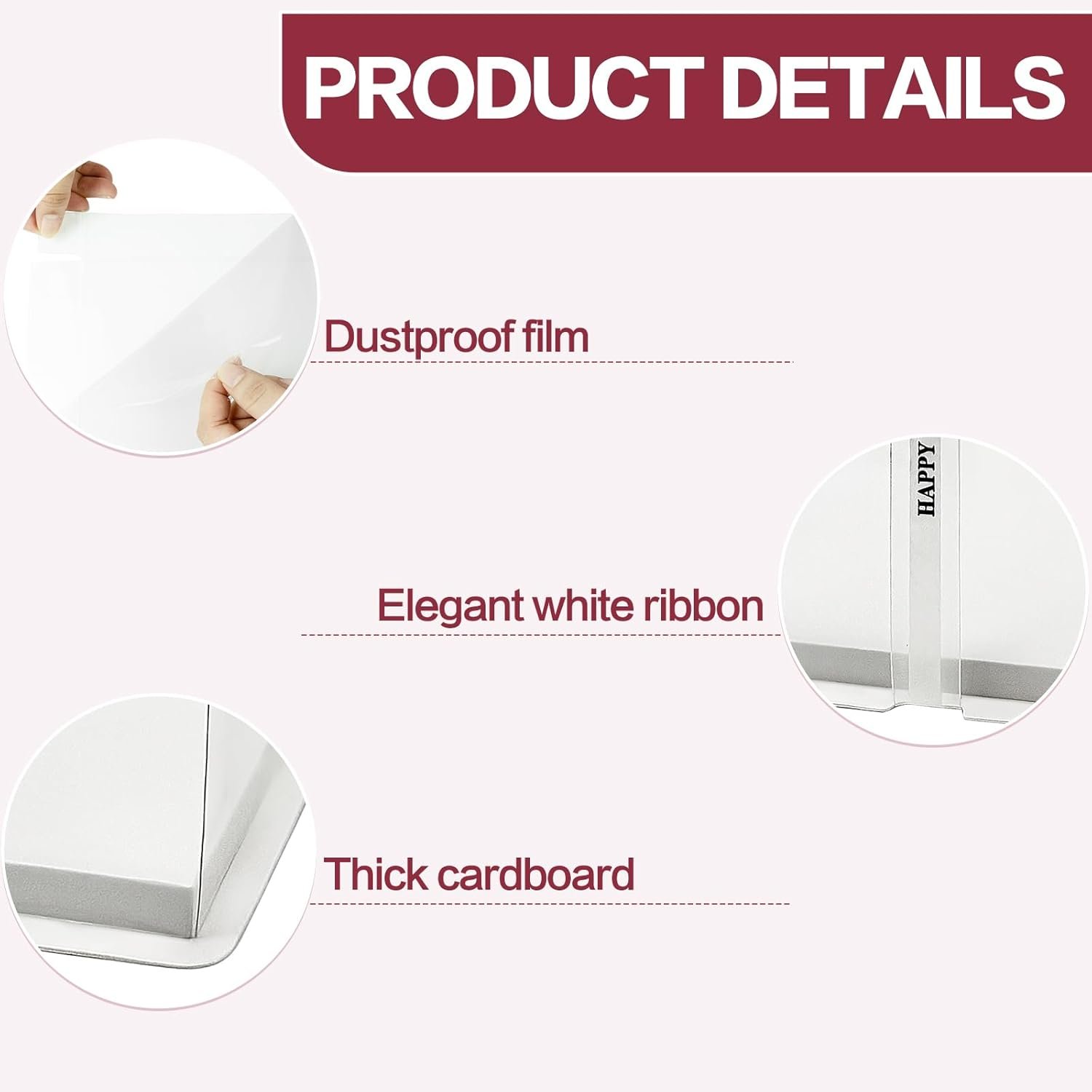 Caja de pastel transparente 6 paquetes con cinta, 8 x 8 x 9 pulgadas, contenedor de transporte para pasteles, Logo Personalizado, envases para llevar de repostería para cumpleaños, bodas, fiestas, Marca Blanca, Proveedor.