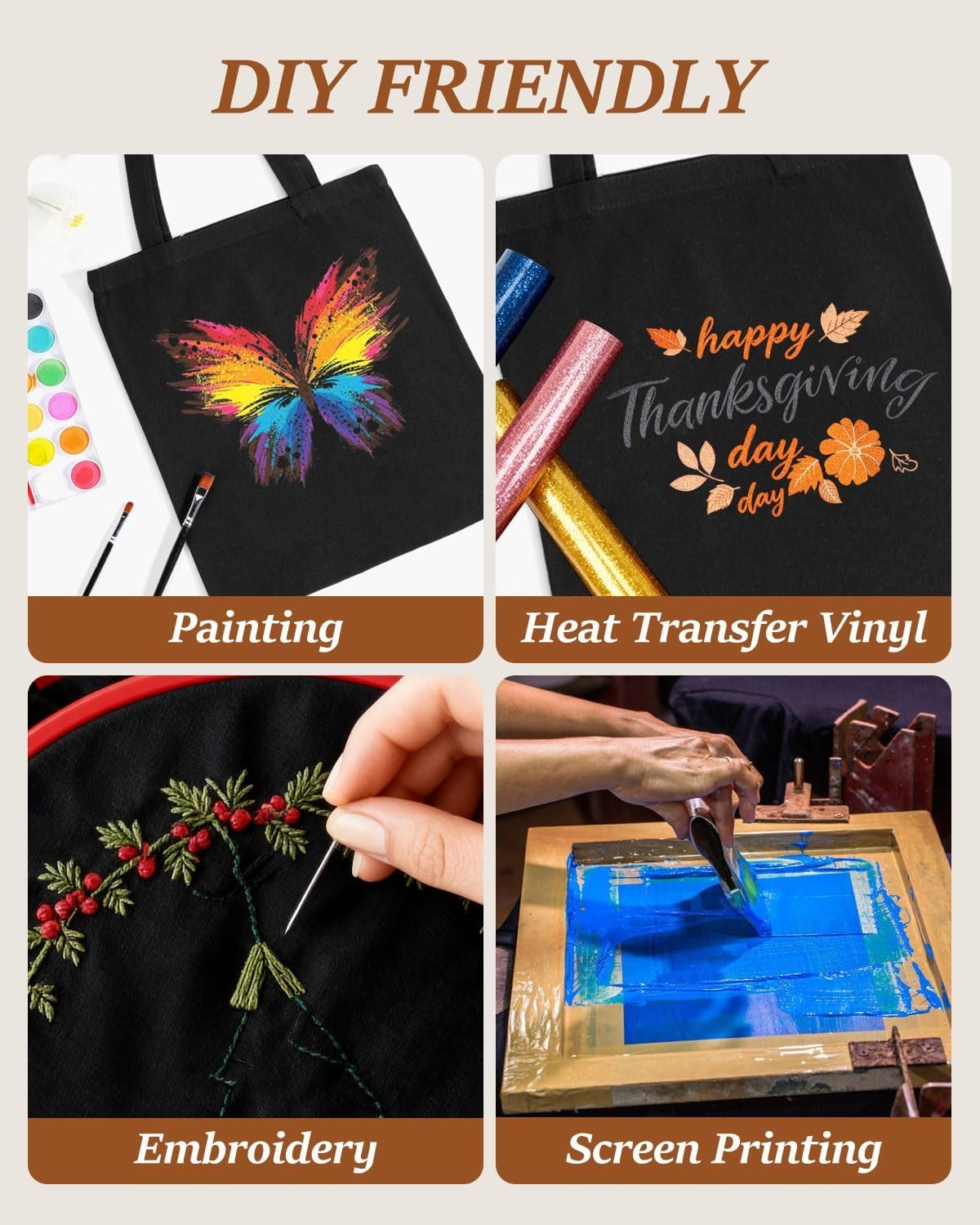 Tote Bag de Marca Blanca para Proyectos DIY, Bolsas de Lona de 13x15 Pulgadas para Compras, 10oz Tela Lavable a Máquina con Logo Personalizado, Fábrica Disponibles.