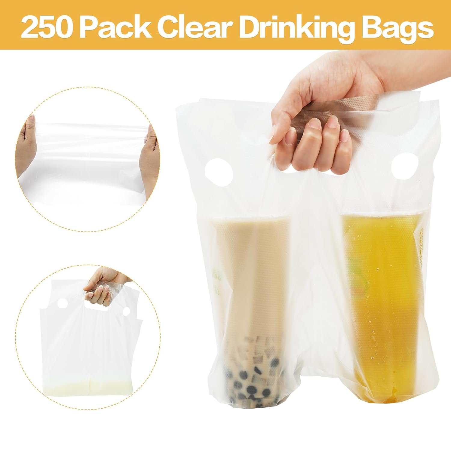 Logo Personalizado Bolsas de Plástico para Bebidas, Portátiles, Capacidad de 2 Tazas, Ideal para Café y Jugo, 11.8 x 3 x 11 Pulgadas, Marca Blanca para Proveedor. Logo Personalizado Bolsas de Plástico para Bebidas, Portátiles, Capacidad de 2 Tazas, Ideal para Café y Jugo, 11.8 x 3 x 11 Pulgadas, Marca Blanca para Proveedor.