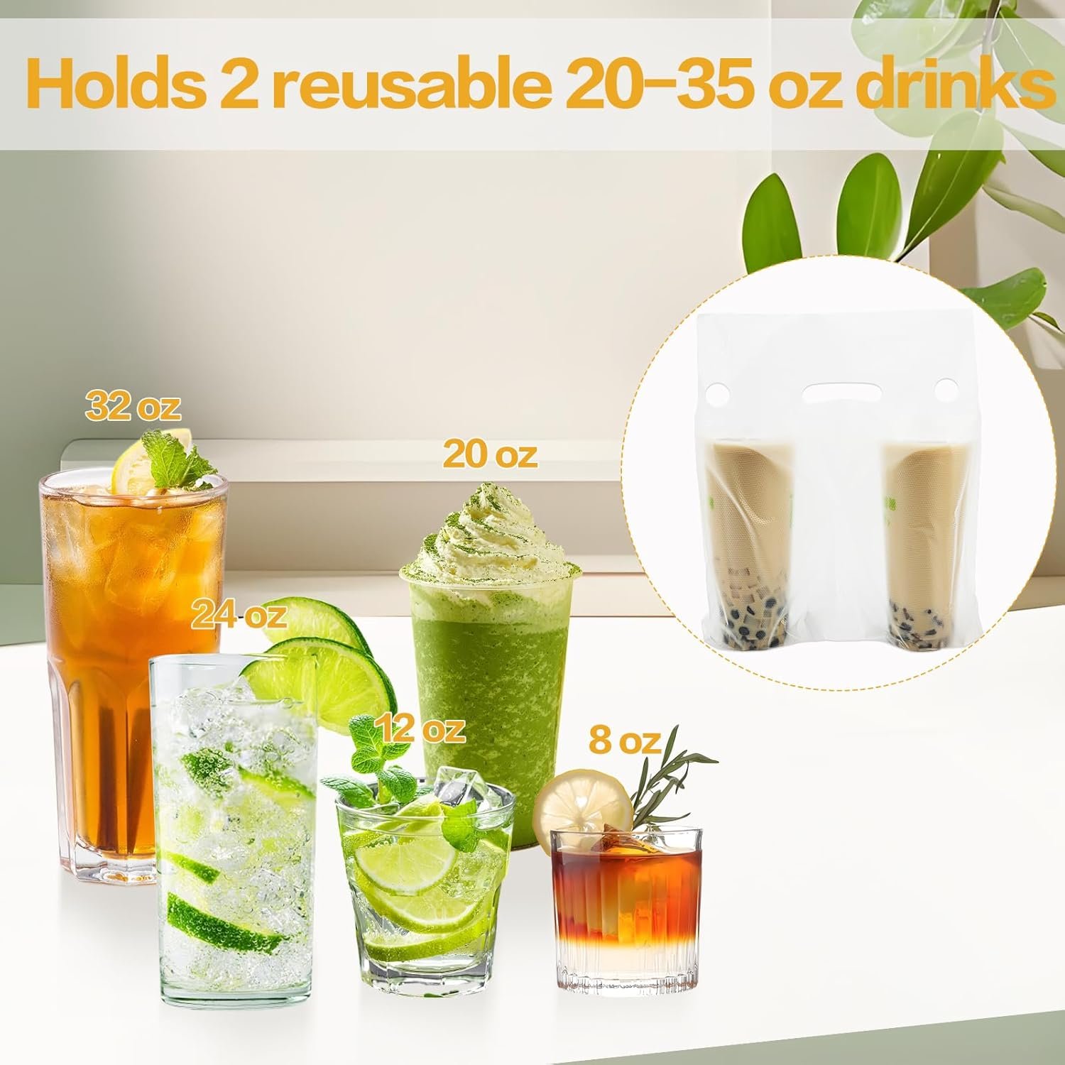 Logo Personalizado Bolsas de Plástico para Bebidas, Portátiles, Capacidad de 2 Tazas, Ideal para Café y Jugo, 11.8 x 3 x 11 Pulgadas, Marca Blanca para Proveedor. Logo Personalizado Bolsas de Plástico para Bebidas, Portátiles, Capacidad de 2 Tazas, Ideal para Café y Jugo, 11.8 x 3 x 11 Pulgadas, Marca Blanca para Proveedor.