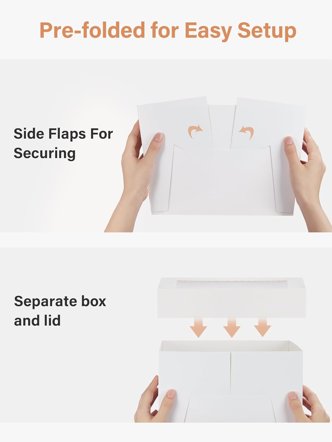 Logo Personalizado para Cajas de Pasteles, Con Tableros para Tartas, Contenedores de Cartón Altos Blancos de 10x10x8 Pulgadas para Postres Multicapa, Ideal para Decorar, Uso de Marca Blanca y Proveedor. Logo Personalizado para Cajas de Pasteles, Con Tableros para Tartas, Contenedores de Cartón Altos Blancos de 10x10x8 Pulgadas para Postres Multicapa, Ideal para Decorar, Uso de Marca Blanca y Proveedor.