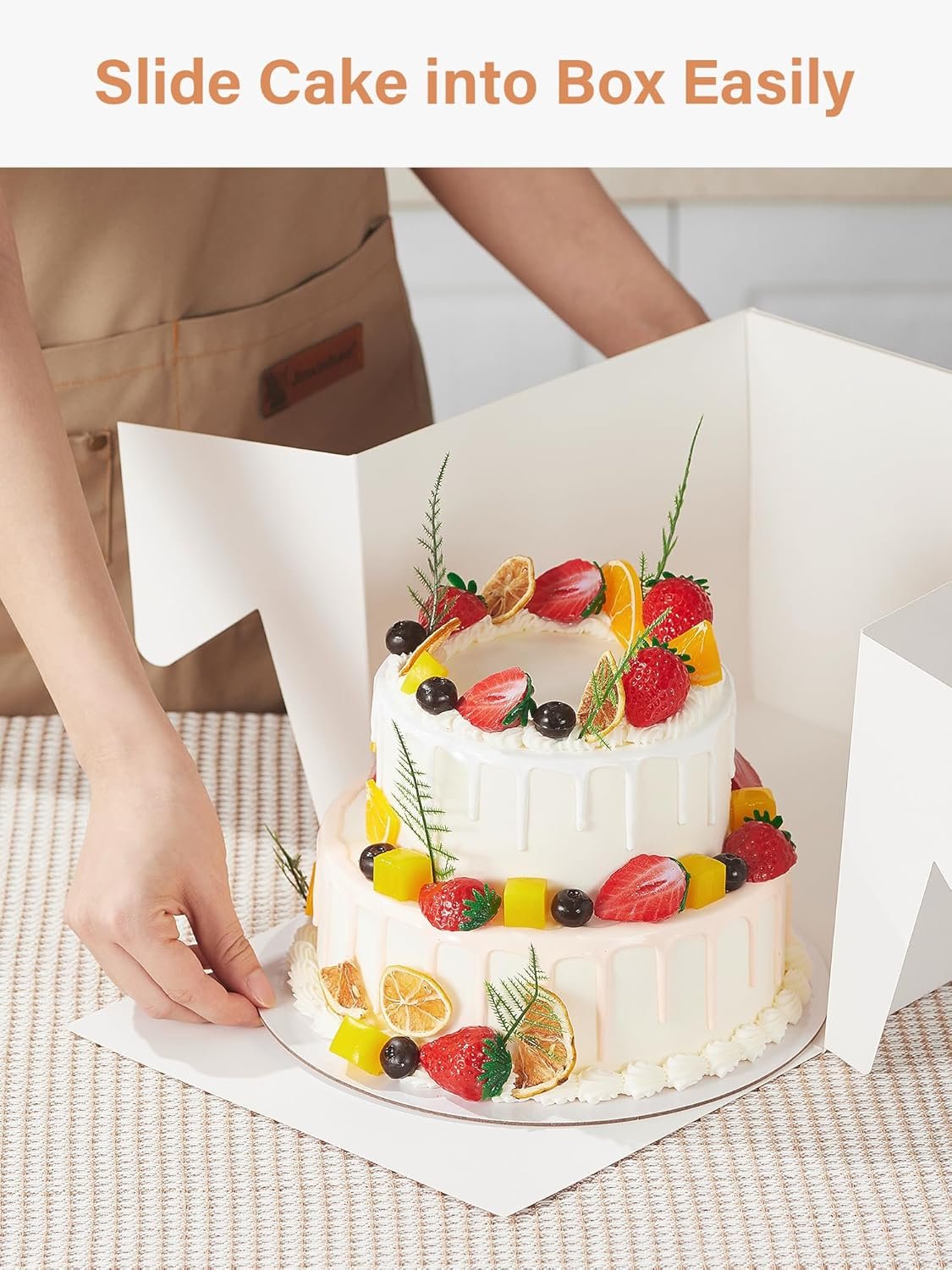 Logo Personalizado para Cajas de Pasteles, Con Tableros para Tartas, Contenedores de Cartón Altos Blancos de 10x10x8 Pulgadas para Postres Multicapa, Ideal para Decorar, Uso de Marca Blanca y Proveedor. Logo Personalizado para Cajas de Pasteles, Con Tableros para Tartas, Contenedores de Cartón Altos Blancos de 10x10x8 Pulgadas para Postres Multicapa, Ideal para Decorar, Uso de Marca Blanca y Proveedor.
