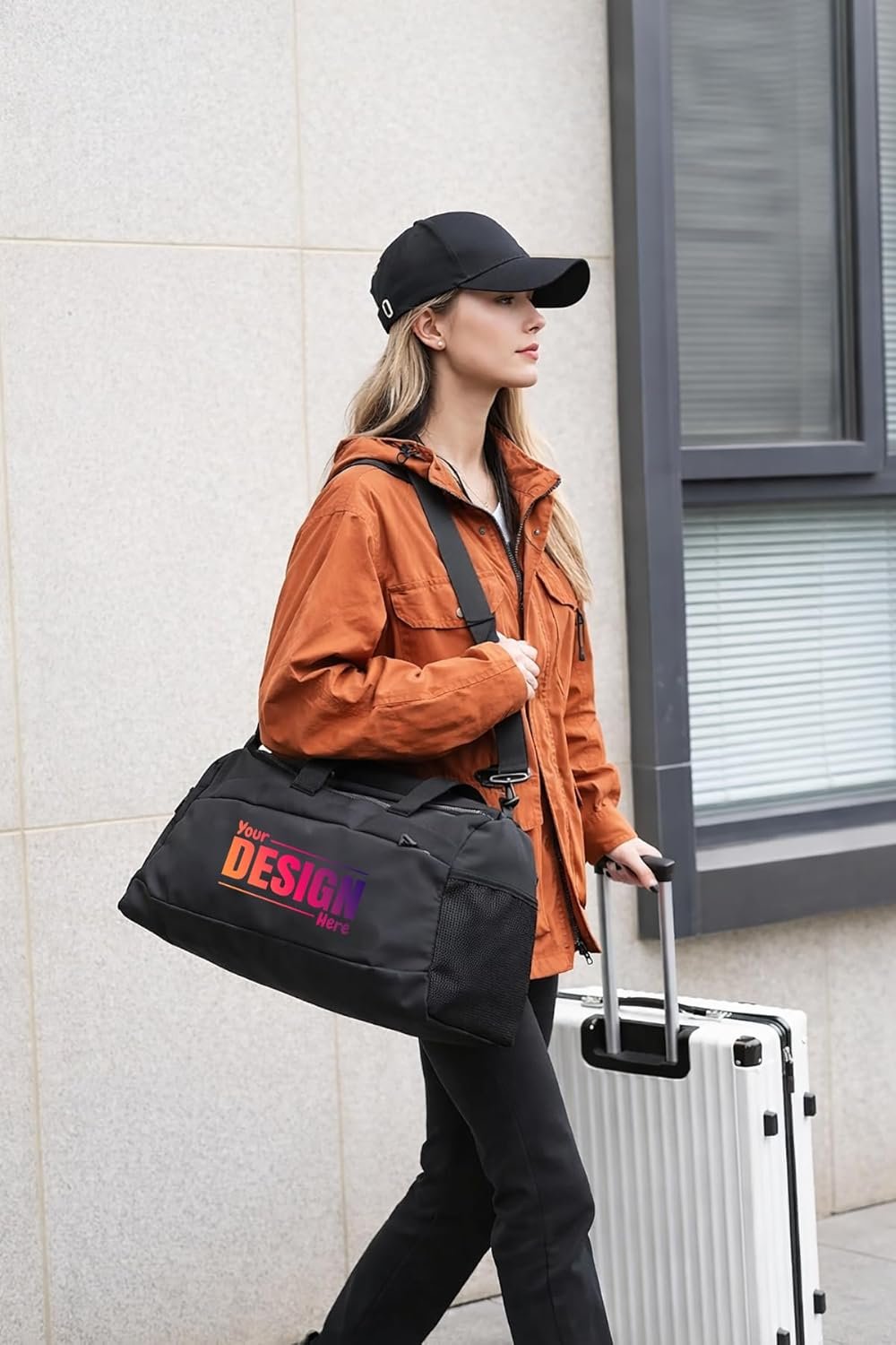 Fábrica de bolsas de gimnasio personalizadas con logo, bolsa de viaje grande para hombres y mujeres, marca blanca en color negro. Fábrica de bolsas de gimnasio personalizadas con logo, bolsa de viaje grande para hombres y mujeres, marca blanca en color negro.