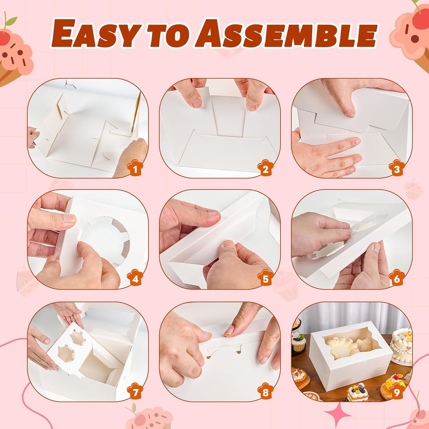 Logo Personalizado 8 Packs de Cajas Bento para Pasteles y Cupcakes con Ventana Transparente que Acomodan 2 Cupcakes y 1 Mini Pastel para Empaque de Regalos Dulces Marca Blanca de Proveedor. Logo Personalizado 8 Packs de Cajas Bento para Pasteles y Cupcakes con Ventana Transparente que Acomodan 2 Cupcakes y 1 Mini Pastel para Empaque de Regalos Dulces Marca Blanca de Proveedor.