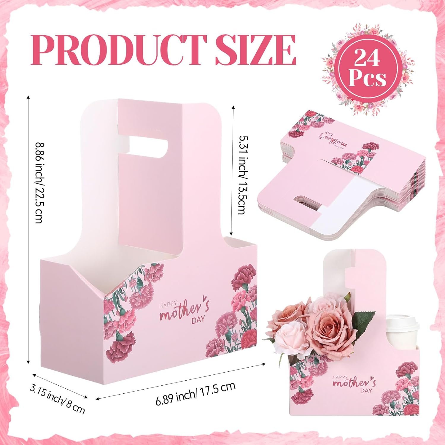 Logo Personalizado 24 Piezas Porta Bebidas de Cartón Desechable de 2 Tazas con Asa, Bandeja Plegable para Bebidas Calientes y Frías, Ideal para Suministros del Día de la Madre, Fabricante de Envases. Logo Personalizado 24 Piezas Porta Bebidas de Cartón Desechable de 2 Tazas con Asa, Bandeja Plegable para Bebidas Calientes y Frías, Ideal para Suministros del Día de la Madre, Fabricante de Envases.