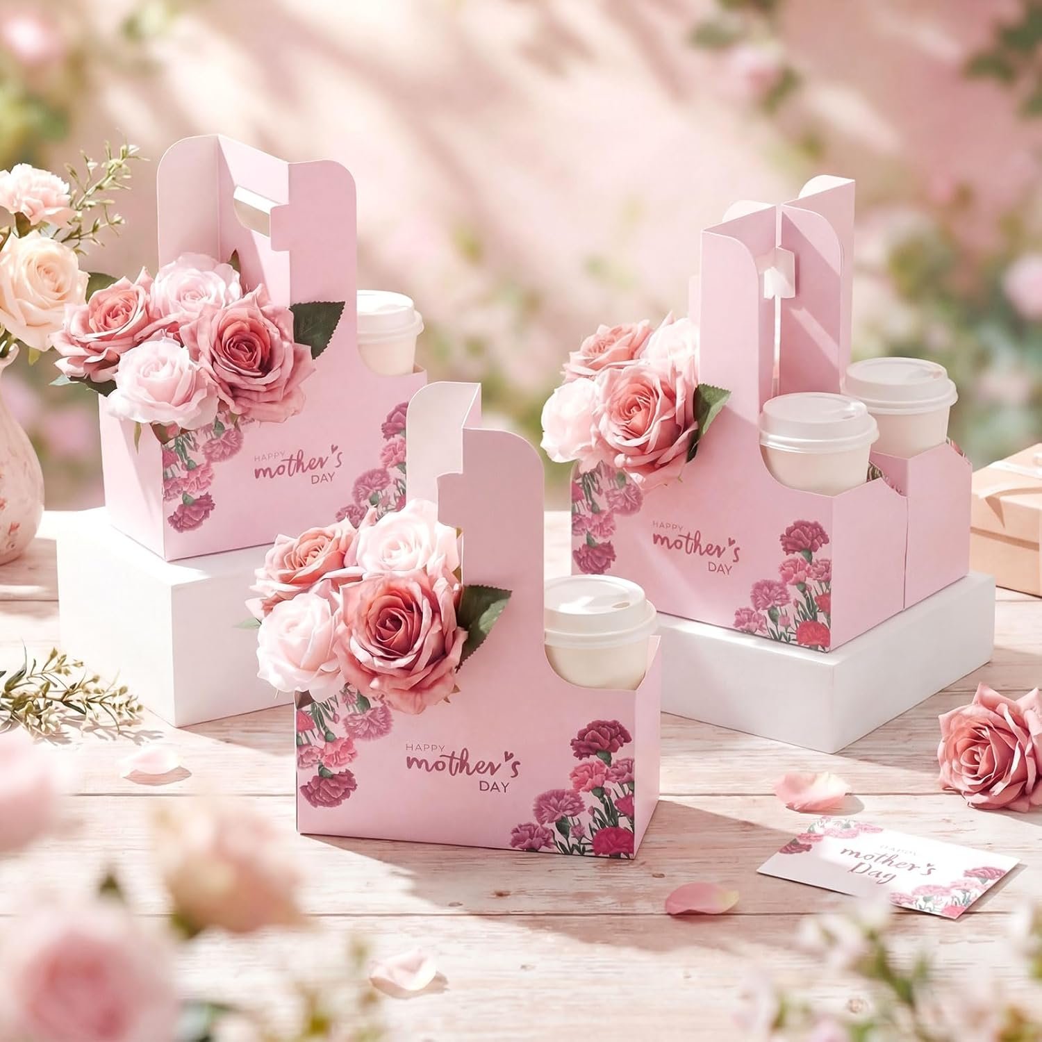 Logo Personalizado 24 Piezas Porta Bebidas de Cartón Desechable de 2 Tazas con Asa, Bandeja Plegable para Bebidas Calientes y Frías, Ideal para Suministros del Día de la Madre, Fabricante de Envases. Logo Personalizado 24 Piezas Porta Bebidas de Cartón Desechable de 2 Tazas con Asa, Bandeja Plegable para Bebidas Calientes y Frías, Ideal para Suministros del Día de la Madre, Fabricante de Envases.