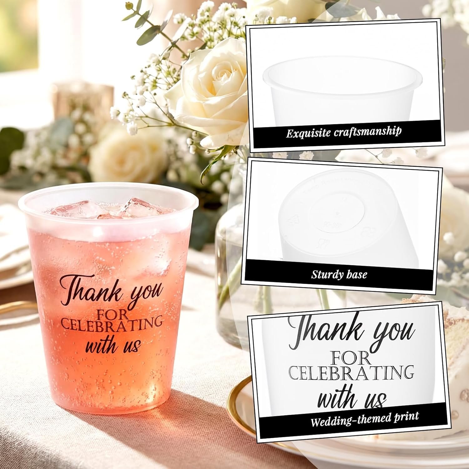Copa Plástica Frosted 12 oz Personalizada para Bodas 100 Pcs Desechables para Fiesta de Graduación y Despedidas de Soltera Marca Blanca Proveedor de Artículos para Recepciones Copa Plástica Frosted 12 oz Personalizada para Bodas 100 Pcs Desechables para Fiesta de Graduación y Despedidas de Soltera Marca Blanca Proveedor de Artículos para Recepciones