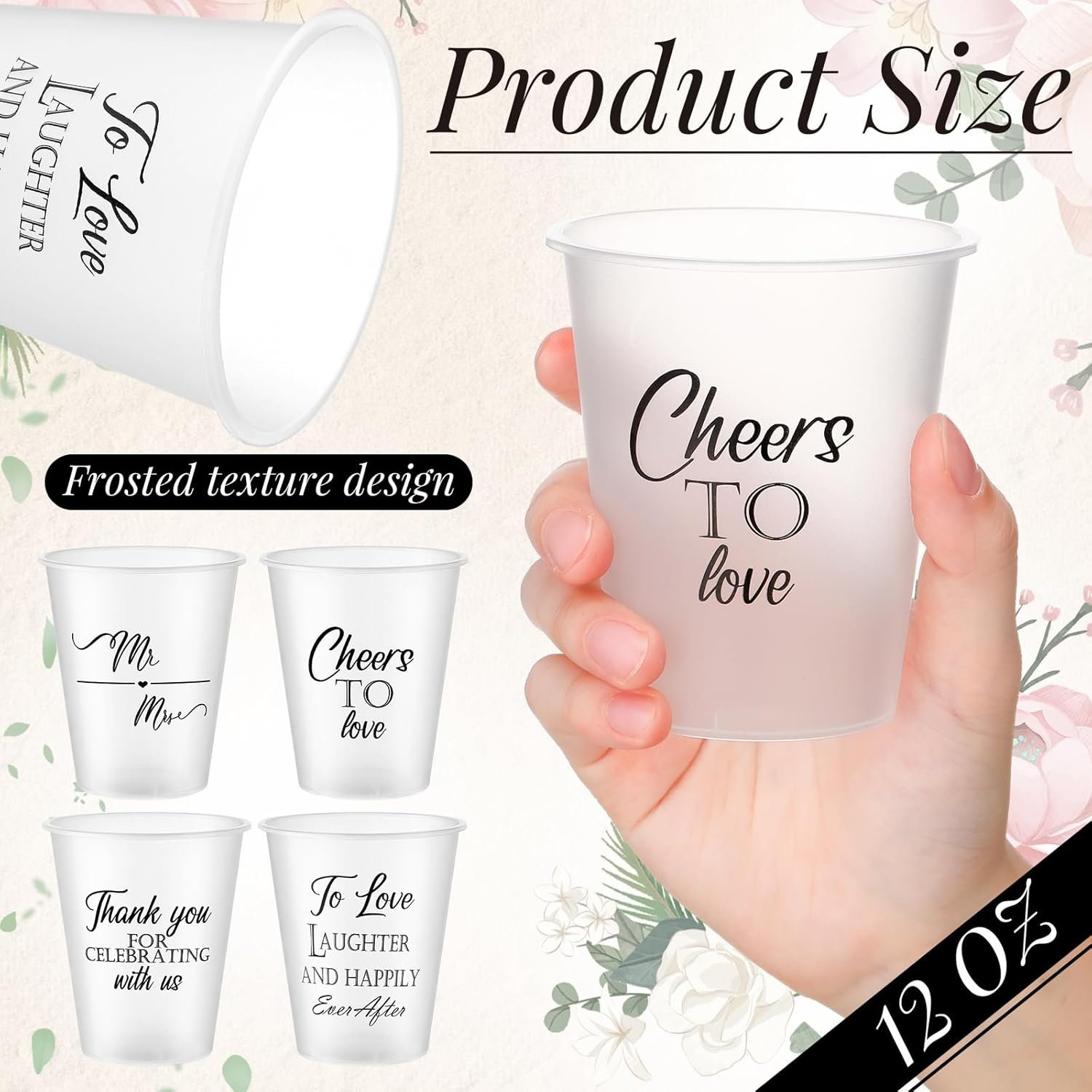 Copa Plástica Frosted 12 oz Personalizada para Bodas 100 Pcs Desechables para Fiesta de Graduación y Despedidas de Soltera Marca Blanca Proveedor de Artículos para Recepciones Copa Plástica Frosted 12 oz Personalizada para Bodas 100 Pcs Desechables para Fiesta de Graduación y Despedidas de Soltera Marca Blanca Proveedor de Artículos para Recepciones