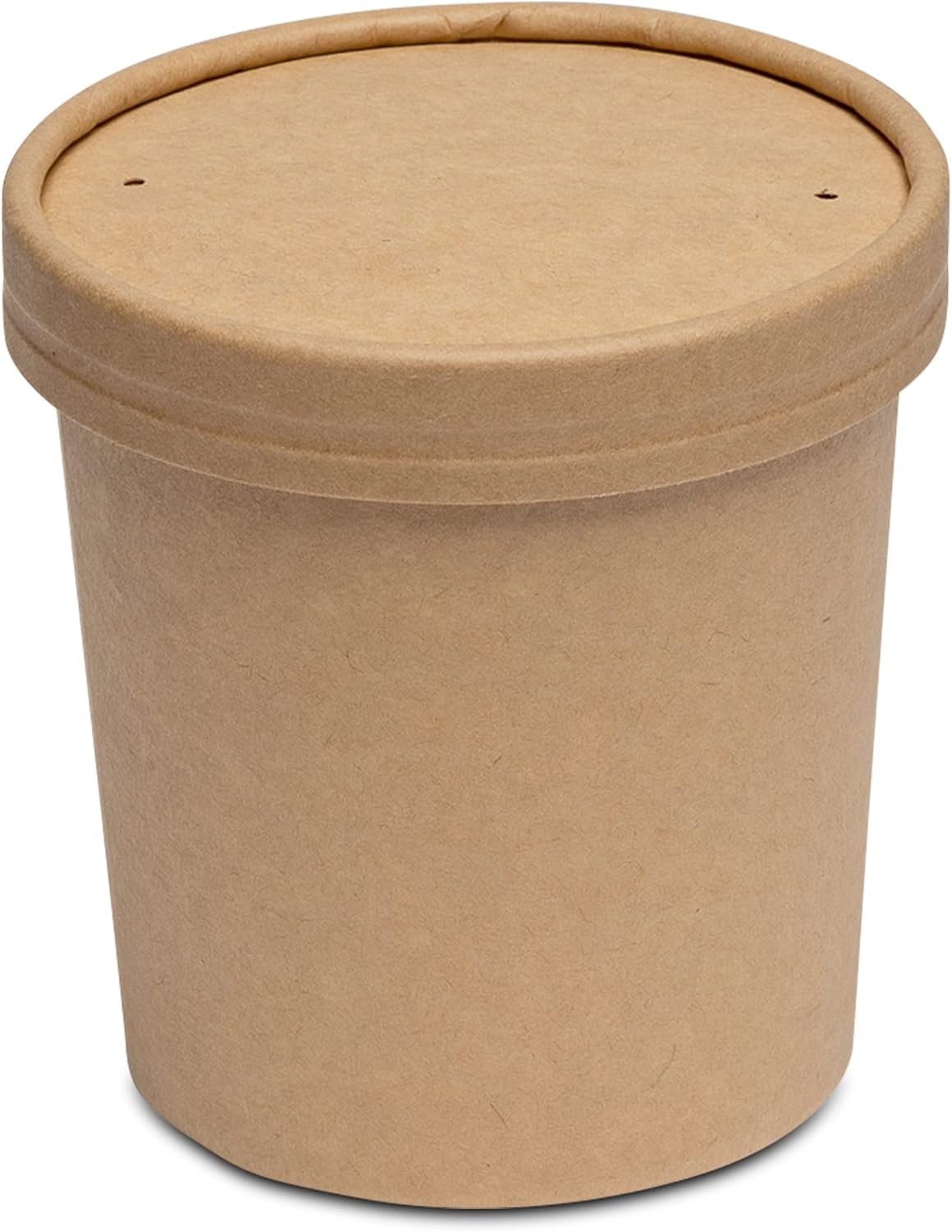 Contenedores de Papel Kraft de 16 oz - 25 Unidades con Tapa Ventilada, Ideal para Sopa Caliente y Helados, Marca Blanca con Logo Personalizado - Proveedor Especializado en Envases Desechables para Alimentos Fríos y Calientes. Contenedores de Papel Kraft de 16 oz - 25 Unidades con Tapa Ventilada, Ideal para Sopa Caliente y Helados, Marca Blanca con Logo Personalizado - Proveedor Especializado en Envases Desechables para Alimentos Fríos y Calientes.