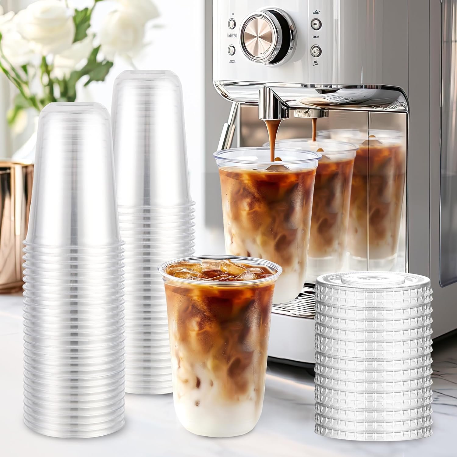 Copa de Plástico Transparente de 16 oz con Tapa y Popote, Personalización de Logo, Ideal para Café Helado y Bebidas Frías, Sets de 50, Proveedor de Envases para Fiestas y Restaurantes. Copa de Plástico Transparente de 16 oz con Tapa y Popote, Personalización de Logo, Ideal para Café Helado y Bebidas Frías, Sets de 50, Proveedor de Envases para Fiestas y Restaurantes.
