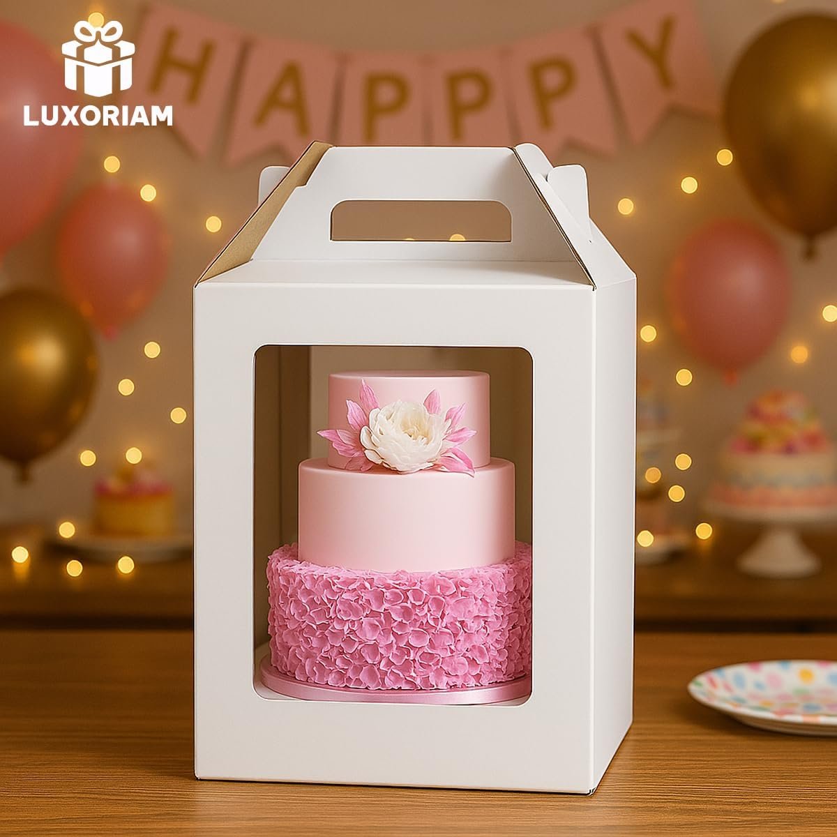 Logo Personalizado Cajas Altas de Pasteles 4 Pack 12x12x14 y 10x10x12 Pulgadas con Base para Pasteles - Contenedores Desechables para Transporte de Capas Grandes con Ventana para Bodas, Cumpleaños, Fiestas Proveedor Logo Personalizado Cajas Altas de Pasteles 4 Pack 12x12x14 y 10x10x12 Pulgadas con Base para Pasteles - Contenedores Desechables para Transporte de Capas Grandes con Ventana para Bodas, Cumpleaños, Fiestas Proveedor