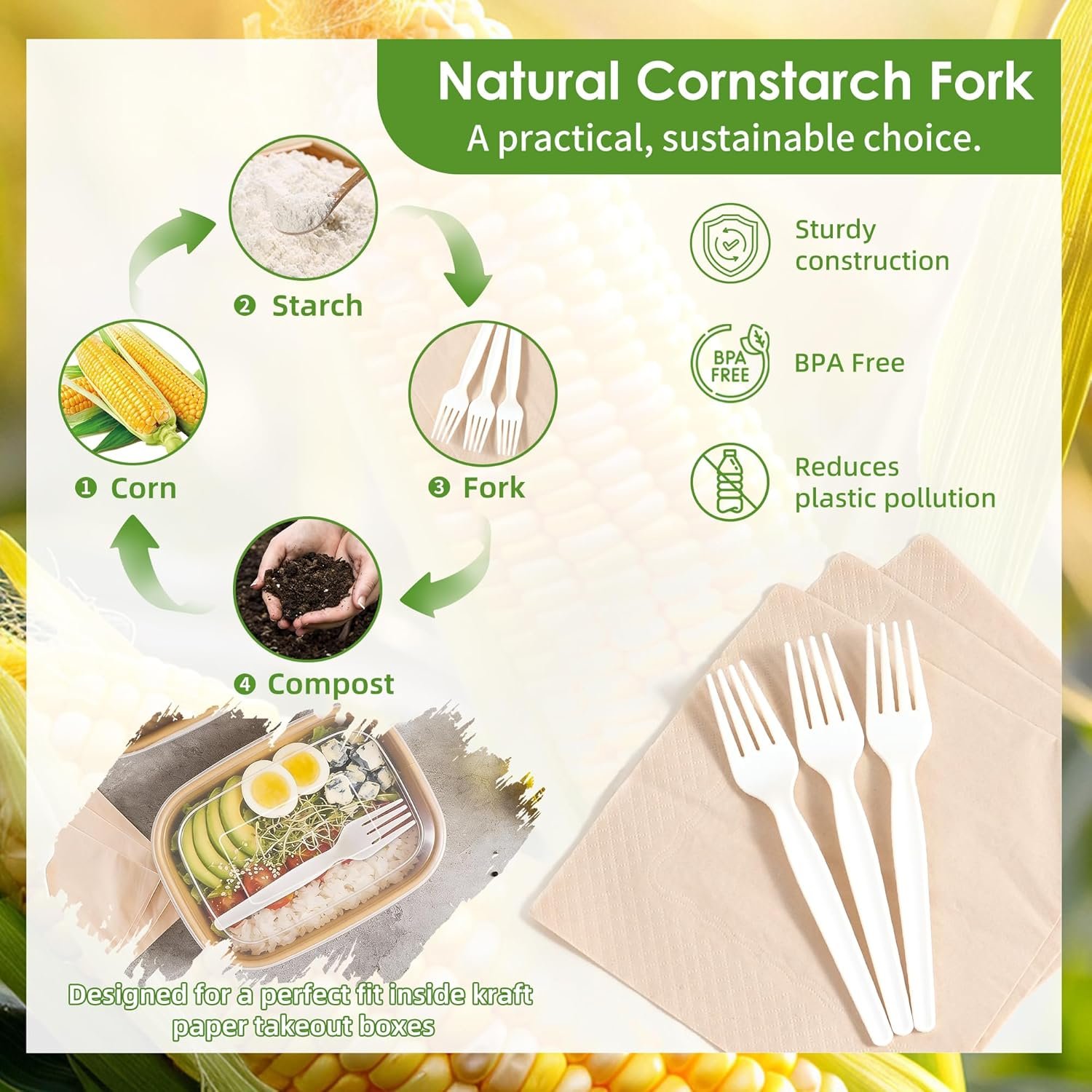 Logo Personalizado 50-Pack de Contenedores de Comida Desechables de 30oz con Tapas y Cucharas, Bowls de Papel Kraft Compostables, Apta para Microondas y Congelador para Comida Caliente y Fría de Proveedor.