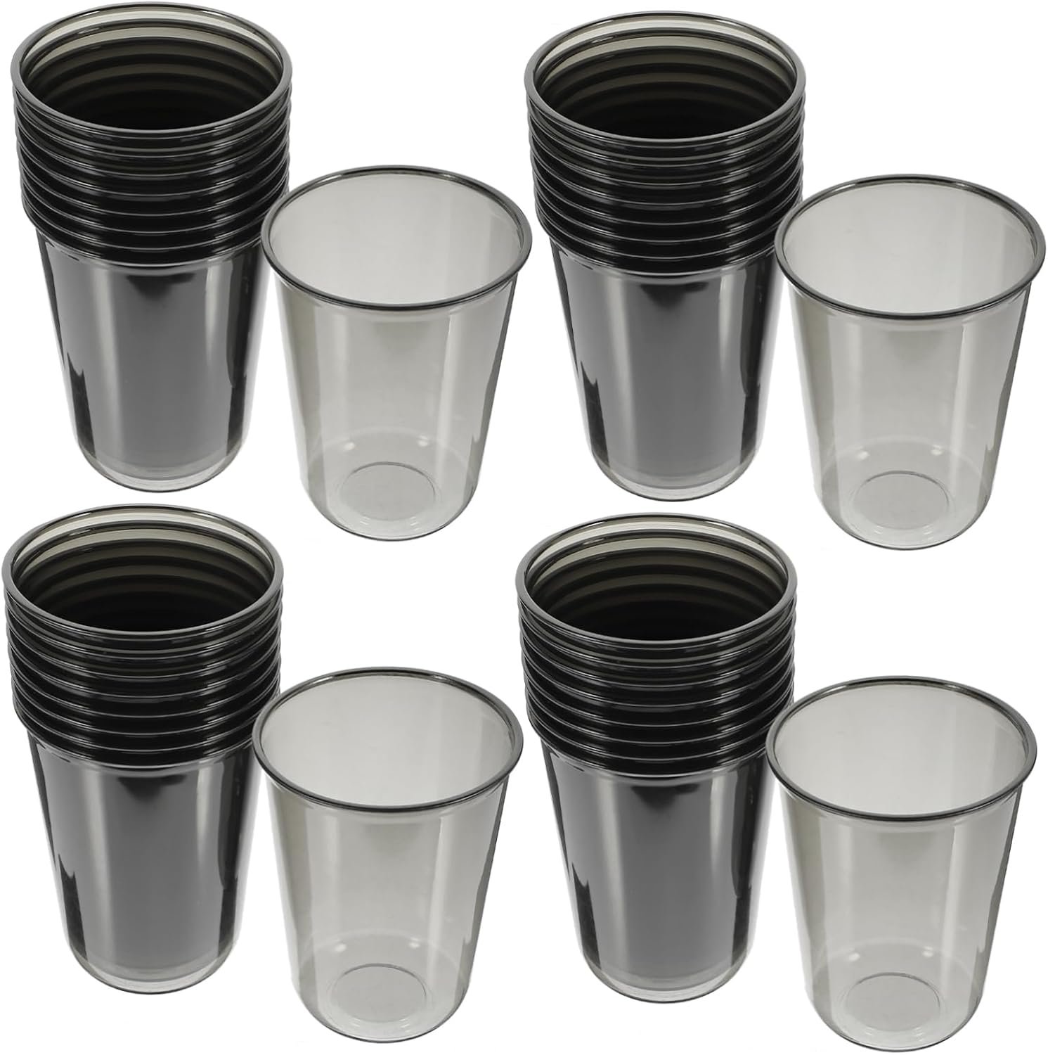 Copa de plástico reutilizable para bebidas frías de 50 piezas con tapa personalizada, marca blanca ideal para fiestas, Proveedor de alta calidad.