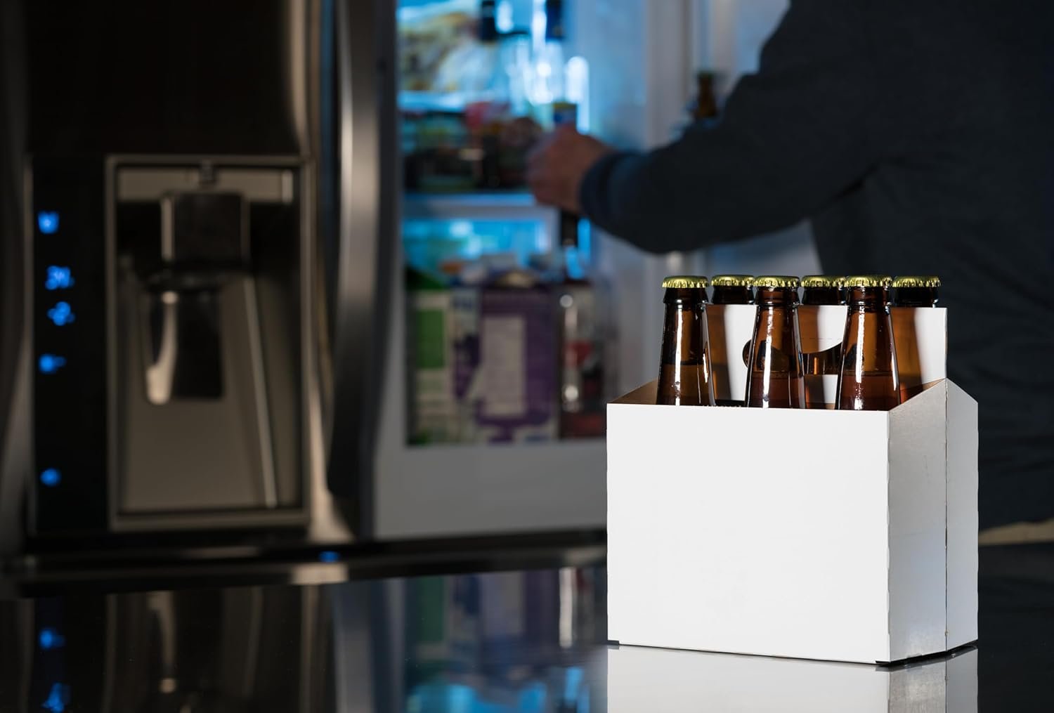 Logo Personalizado Carrier de Cartón 6pk (Blanco, 150 unidades) | Acomoda 6 botellas de 12oz | Proveedor de envases - Envío rápido el mismo día