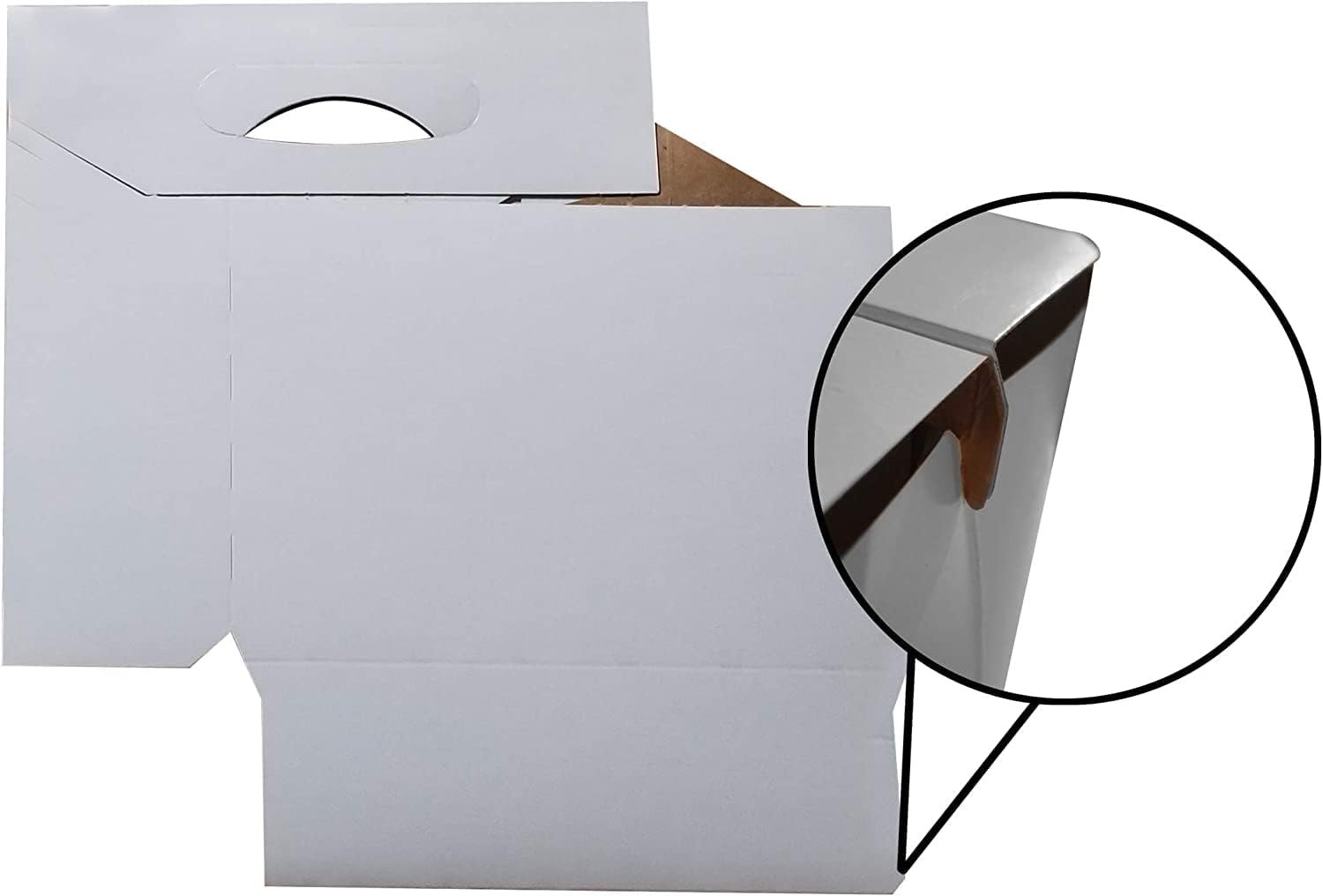 Logo Personalizado Carrier de Cartón 6pk (Blanco, 150 unidades) | Acomoda 6 botellas de 12oz | Proveedor de envases - Envío rápido el mismo día