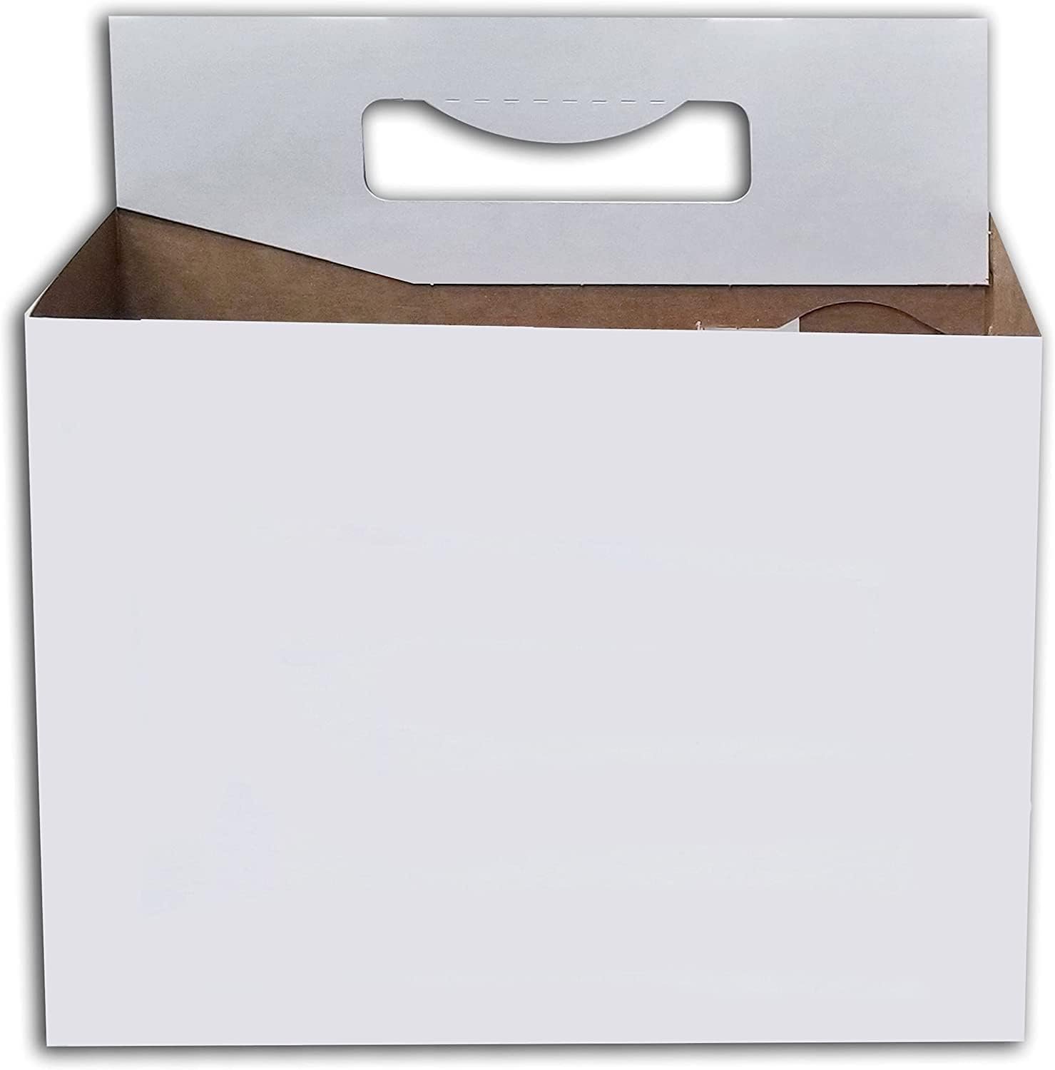 Logo Personalizado Carrier de Cartón 6pk (Blanco, 150 unidades) | Acomoda 6 botellas de 12oz | Proveedor de envases - Envío rápido el mismo día