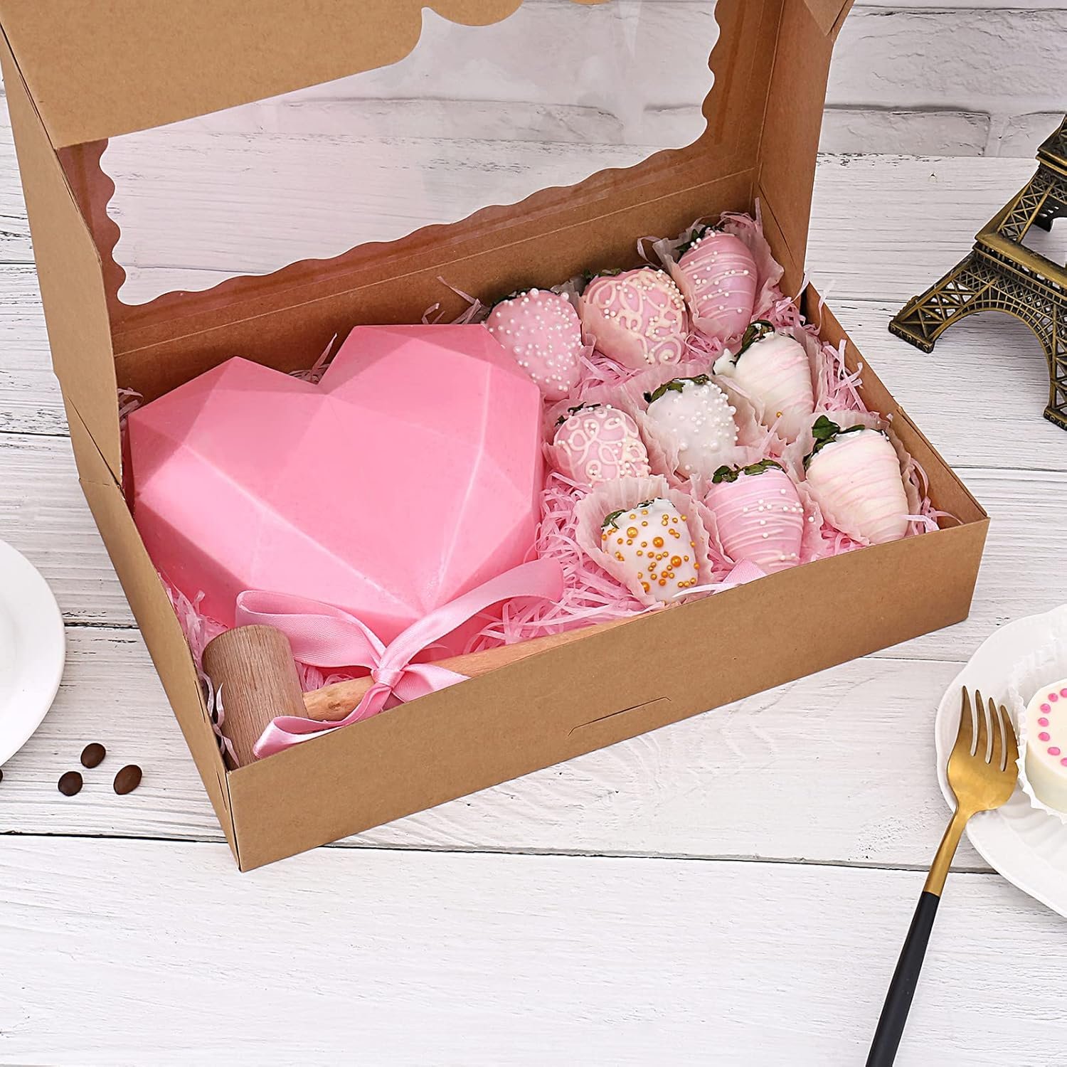 Caja de Pastelería con Ventana, 20-Pack de 12