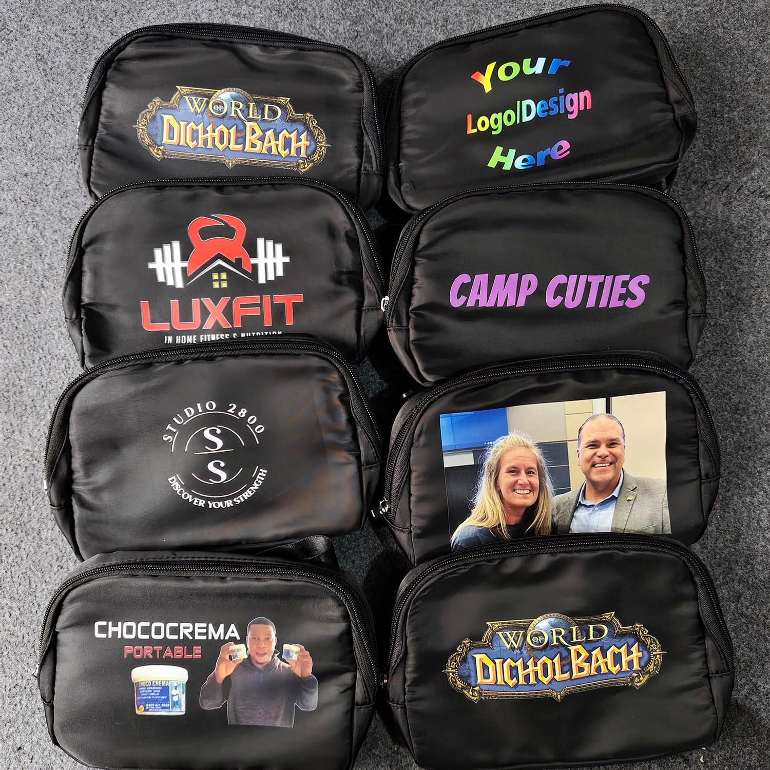 Logo Personalizado Riñonera de Color Pequeña Unisex con Nombre Texto Foto para Regalos Personalizados de Viaje, Entrenamiento y Senderismo - Proveedor de Fábrica