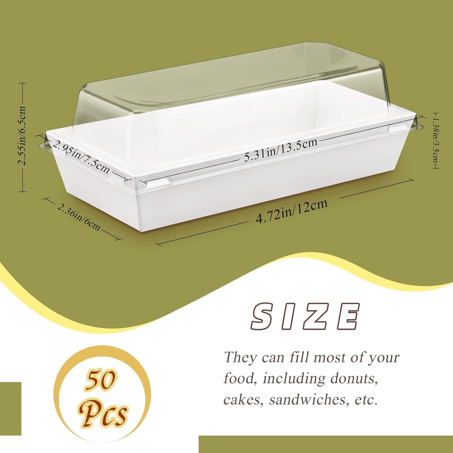 Cajas de Charcutería de 50 Piezas con Tapa Transparente, Cajas Rectangulares Desechables Pequeñas de Papel de 4.7 Pulgadas para Alimentos, Personalizadas con Logo, Ideal para Pasteles, Galletas, Sándwiches, Postres y Fresas, Proveedor de Envases. Cajas de Charcutería de 50 Piezas con Tapa Transparente, Cajas Rectangulares Desechables Pequeñas de Papel de 4.7 Pulgadas para Alimentos, Personalizadas con Logo, Ideal para Pasteles, Galletas, Sándwiches, Postres y Fresas, Proveedor de Envases.