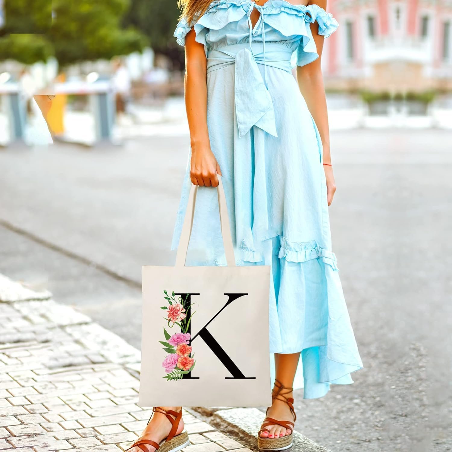 Bolsa Tote de Lona Personalizada con Logo Personalizado para Regalos de Día de la Madre, Damas de Honor, Cumpleaños y Bodas, Proveedor de alta calidad.