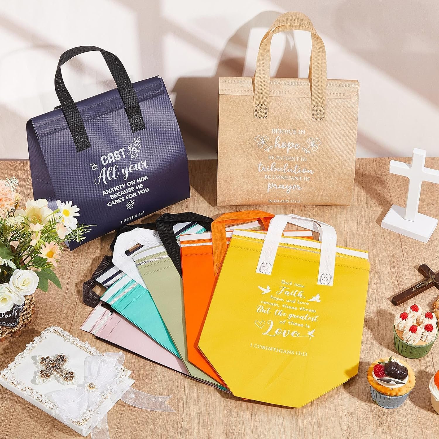 Bolsas de regalo religiosas con logo personalizado al por mayor, pack de 48 bolsas térmicas para comida caliente y fría, ideales para eventos en la iglesia, reuniones de fe y comidas en grupo, suministros de actividades religiosas, proveedor confiable. Bolsas de regalo religiosas con logo personalizado al por mayor, pack de 48 bolsas térmicas para comida caliente y fría, ideales para eventos en la iglesia, reuniones de fe y comidas en grupo, suministros de actividades religiosas, proveedor confiable.