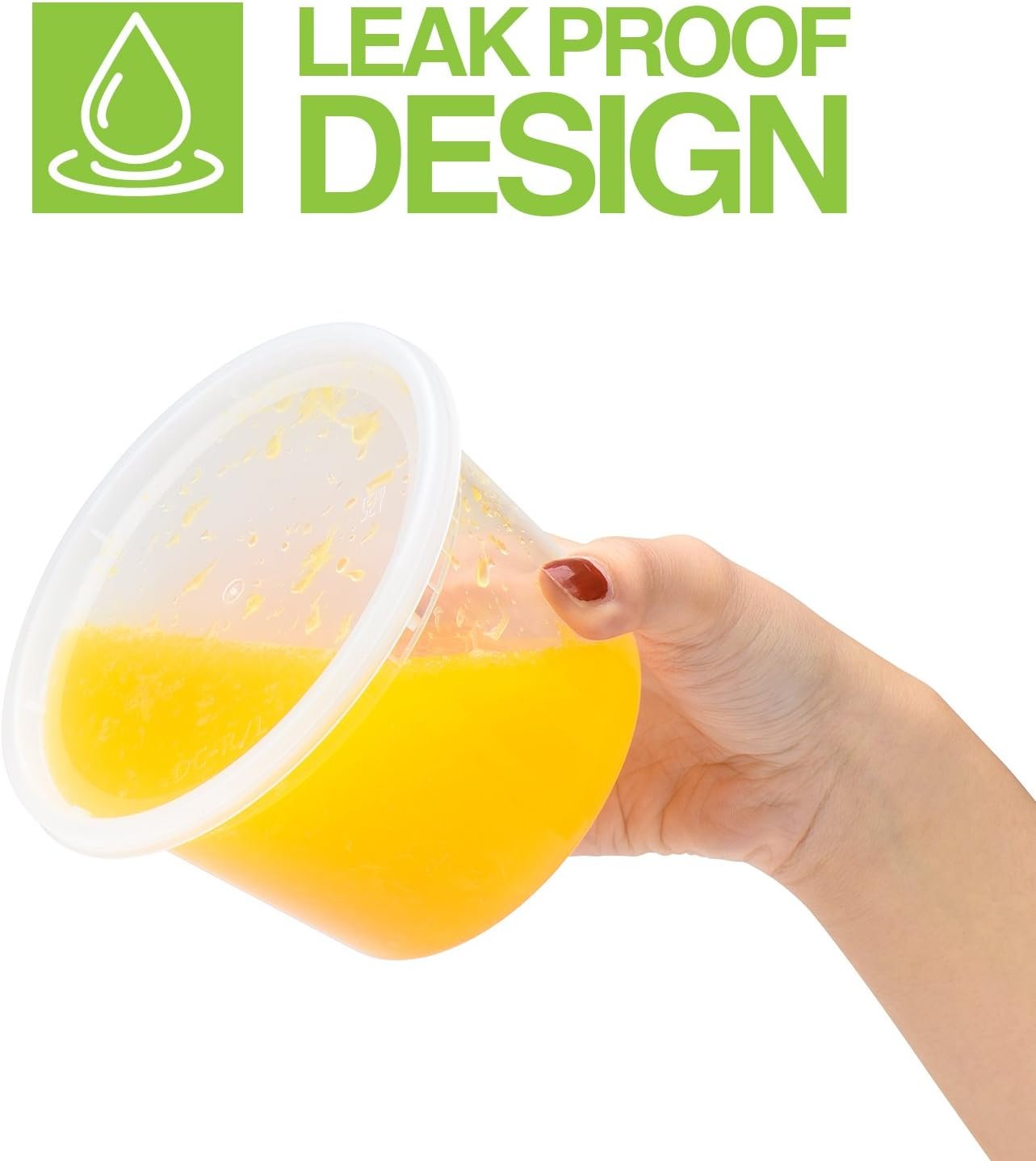 Logo Personalizado - Pack de 24 Recipientes Deli de 16 oz con Tapa, Contenedores de Plástico para Almacenamiento de Alimentos, aptos para Microondas, Congelador y Lavavajillas, Reutilizables y Apilables, Marca Blanca de Fábrica. Logo Personalizado - Pack de 24 Recipientes Deli de 16 oz con Tapa, Contenedores de Plástico para Almacenamiento de Alimentos, aptos para Microondas, Congelador y Lavavajillas, Reutilizables y Apilables, Marca Blanca de Fábrica.