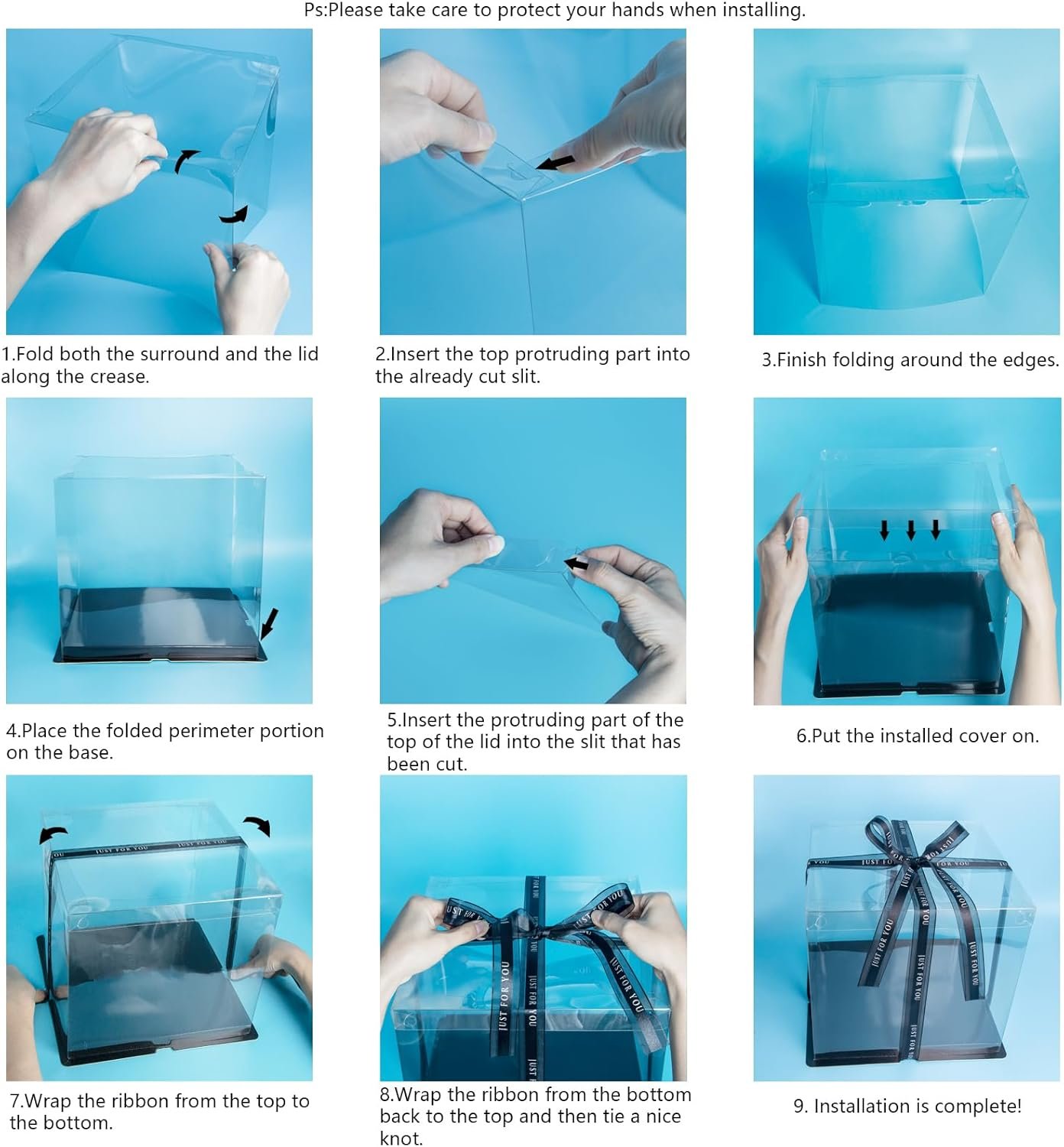 Caja de Pastel Transparente con Logo Personalizado, 2 Piezas, Transportador de Pasteles de 8'' con Tapa y Tarjeta de Regalo, Cajas Claras para Cumpleaños, Bodas y Fiestas, Marca Blanca, Proveedor. Caja de Pastel Transparente con Logo Personalizado, 2 Piezas, Transportador de Pasteles de 8'' con Tapa y Tarjeta de Regalo, Cajas Claras para Cumpleaños, Bodas y Fiestas, Marca Blanca, Proveedor.