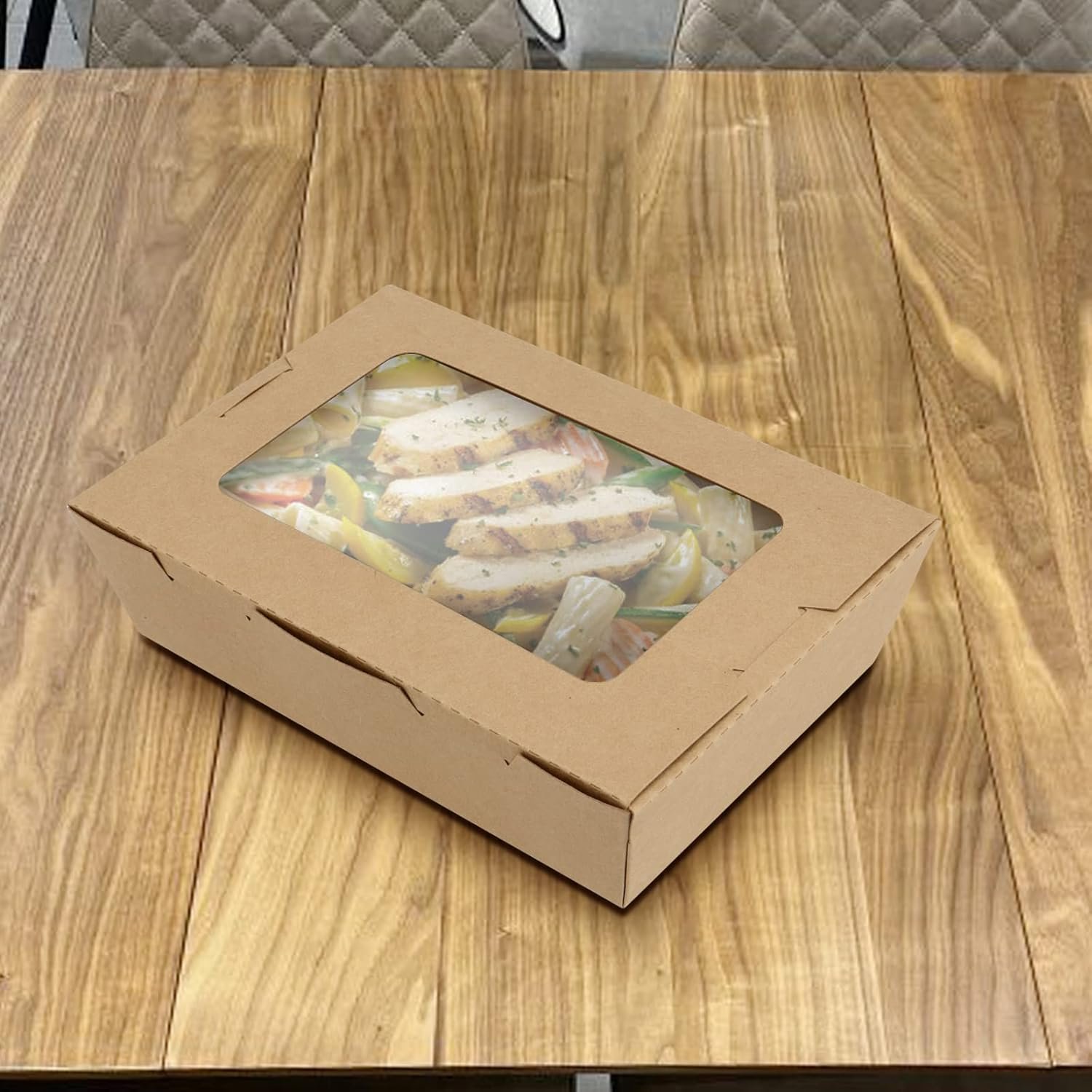 Cajas de Cartón Kraft para Comida para Llevar 60 Pack, Contenedores de Alimentos de 40oz con Ventana Transparente, Logo Personalizado, Cajas Desechables para Pasteles y Postres, Proveedor Fábrica. Cajas de Cartón Kraft para Comida para Llevar 60 Pack, Contenedores de Alimentos de 40oz con Ventana Transparente, Logo Personalizado, Cajas Desechables para Pasteles y Postres, Proveedor Fábrica.