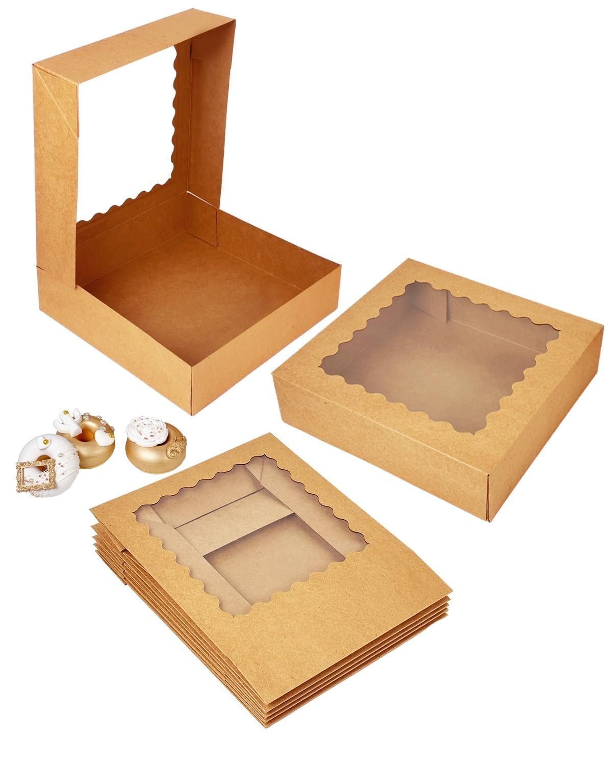 Caja para Pasteles de 55 piezas con Ventana 8x8x2.5 pulgadas, Ideal para Macarons y Galletas, Marca Blanca, Ensamble Fácil, Proveedor confiable. Caja para Pasteles de 55 piezas con Ventana 8x8x2.5 pulgadas, Ideal para Macarons y Galletas, Marca Blanca, Ensamble Fácil, Proveedor confiable.