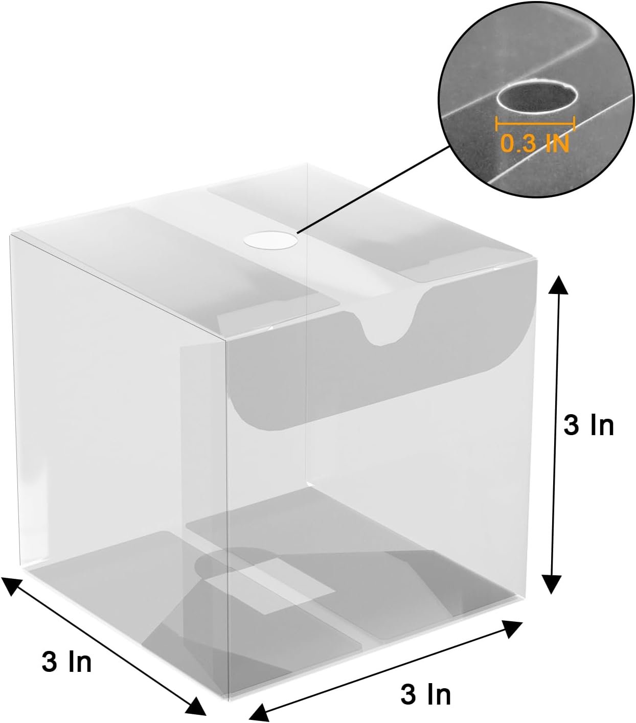 Cajas de Favor Claras de 3x3x3 Pulgadas para Bombas de Chocolate, Cajas de Regalo, Cajas de Cupcake y Macaron con Logo Personalizado, Perfectas para Cumpleaños, Bodas y Eventos, Disponibles en Fábrica.