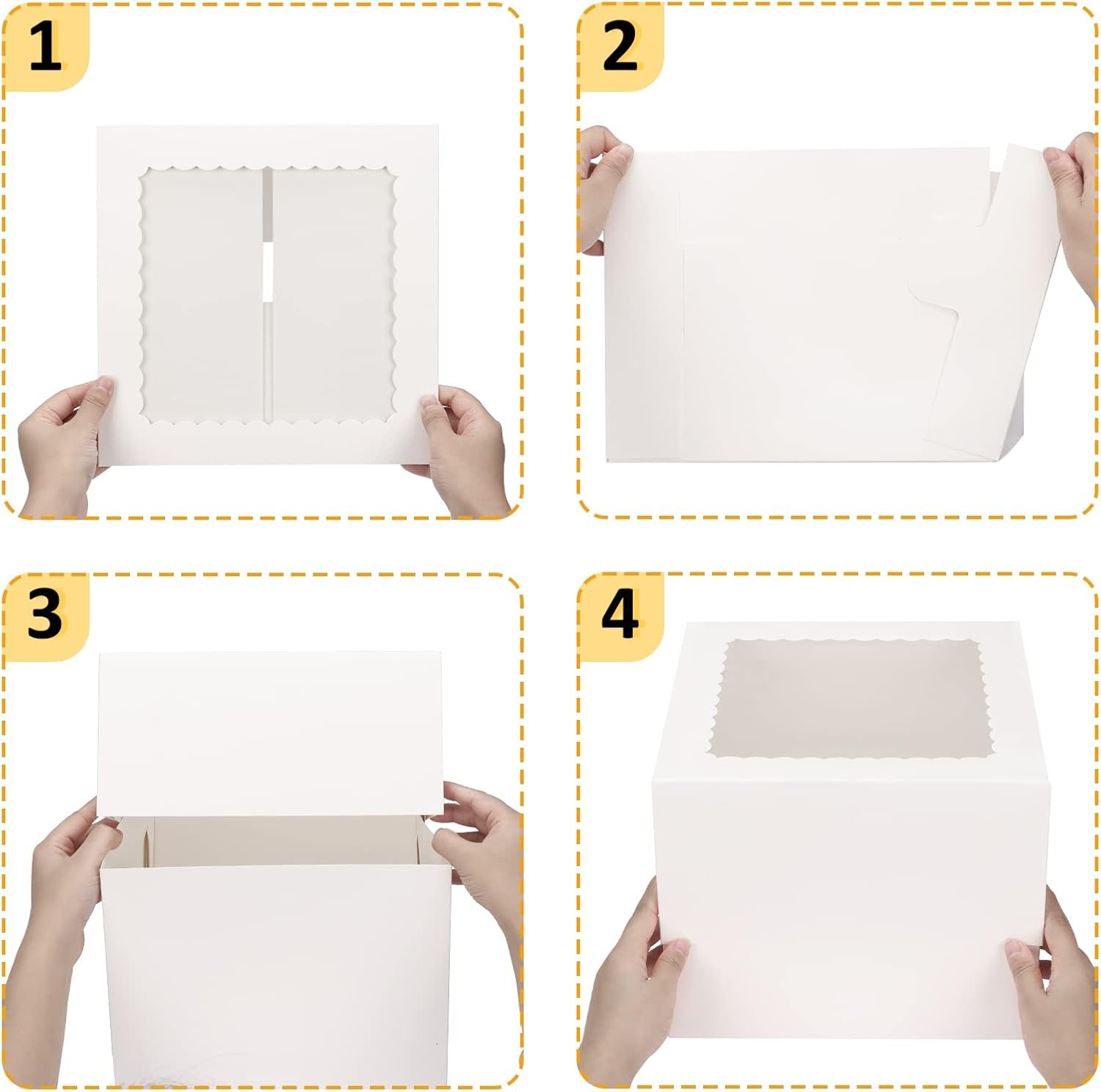 Cajas para pasteles con ventana y tableros, 10x10x8 pulgadas, ideales para el Día de San Valentín y el Día de la Madre, con Logo Personalizado, perfectas para pasteles, chocolates, galletas y tartas, disponibles de Fábrica. Cajas para pasteles con ventana y tableros, 10x10x8 pulgadas, ideales para el Día de San Valentín y el Día de la Madre, con Logo Personalizado, perfectas para pasteles, chocolates, galletas y tartas, disponibles de Fábrica.