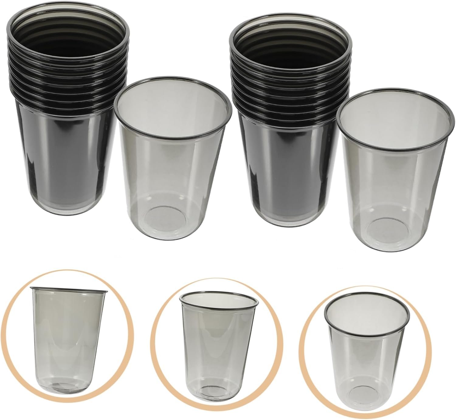 Copa de Plástico 50pcs para Té de Leche y Café con Lids Personalizados, Marca Blanca para Fiestas, Proveedor Oficial Copa de Plástico 50pcs para Té de Leche y Café con Lids Personalizados, Marca Blanca para Fiestas, Proveedor Oficial