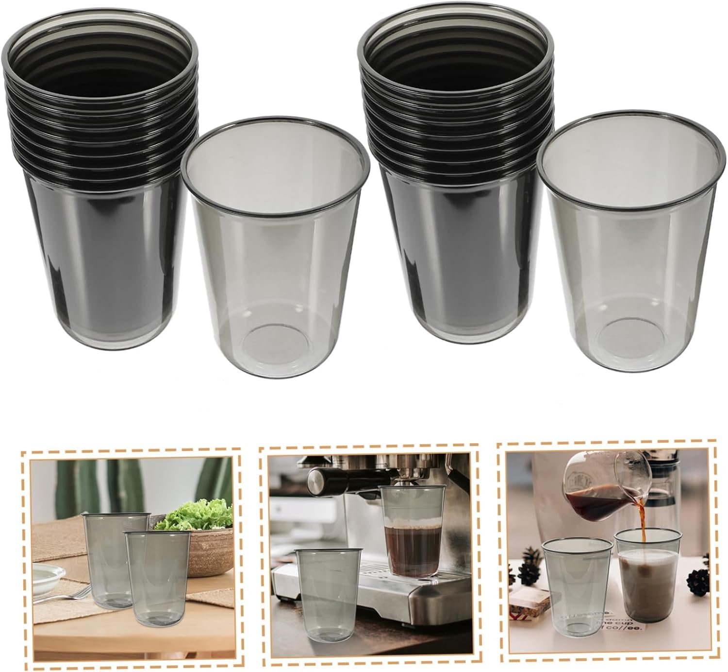 Copa de Plástico 50pcs para Té de Leche y Café con Lids Personalizados, Marca Blanca para Fiestas, Proveedor Oficial Copa de Plástico 50pcs para Té de Leche y Café con Lids Personalizados, Marca Blanca para Fiestas, Proveedor Oficial